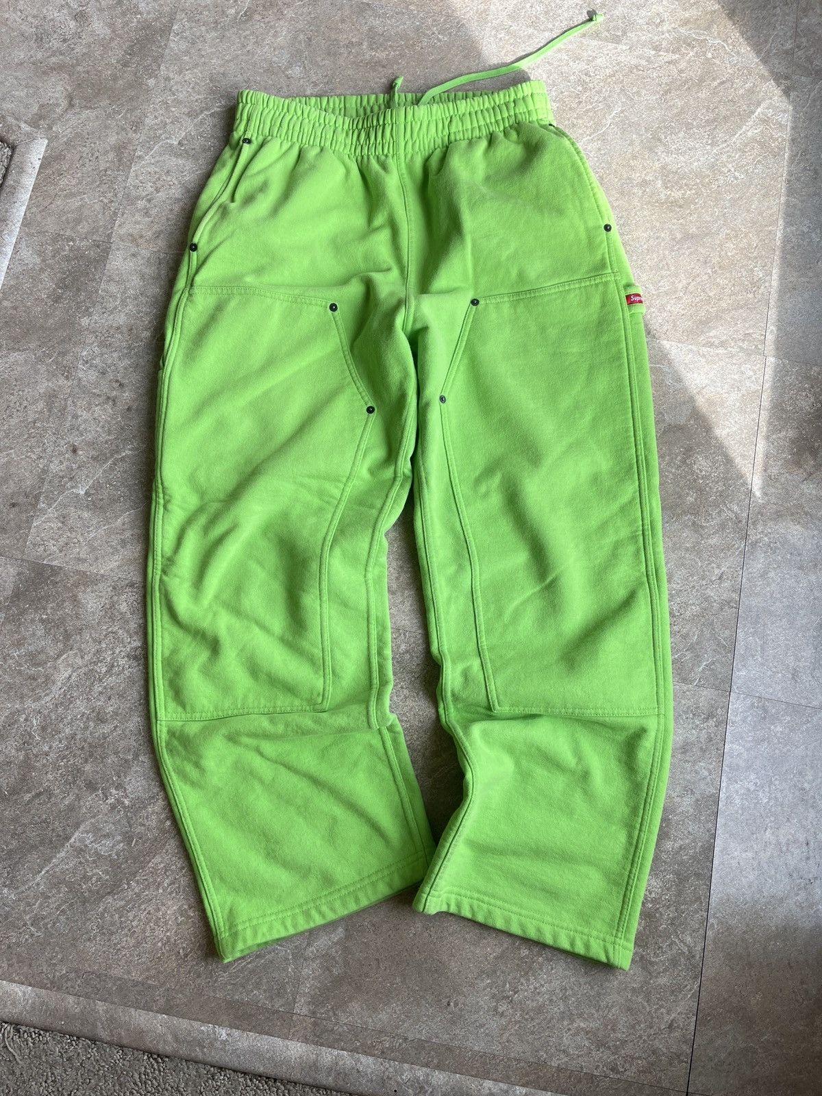 Supreme Supreme Carpenter Sweatpants Bright Green M Size US 34 / EU 50 - 4 Thumbnail