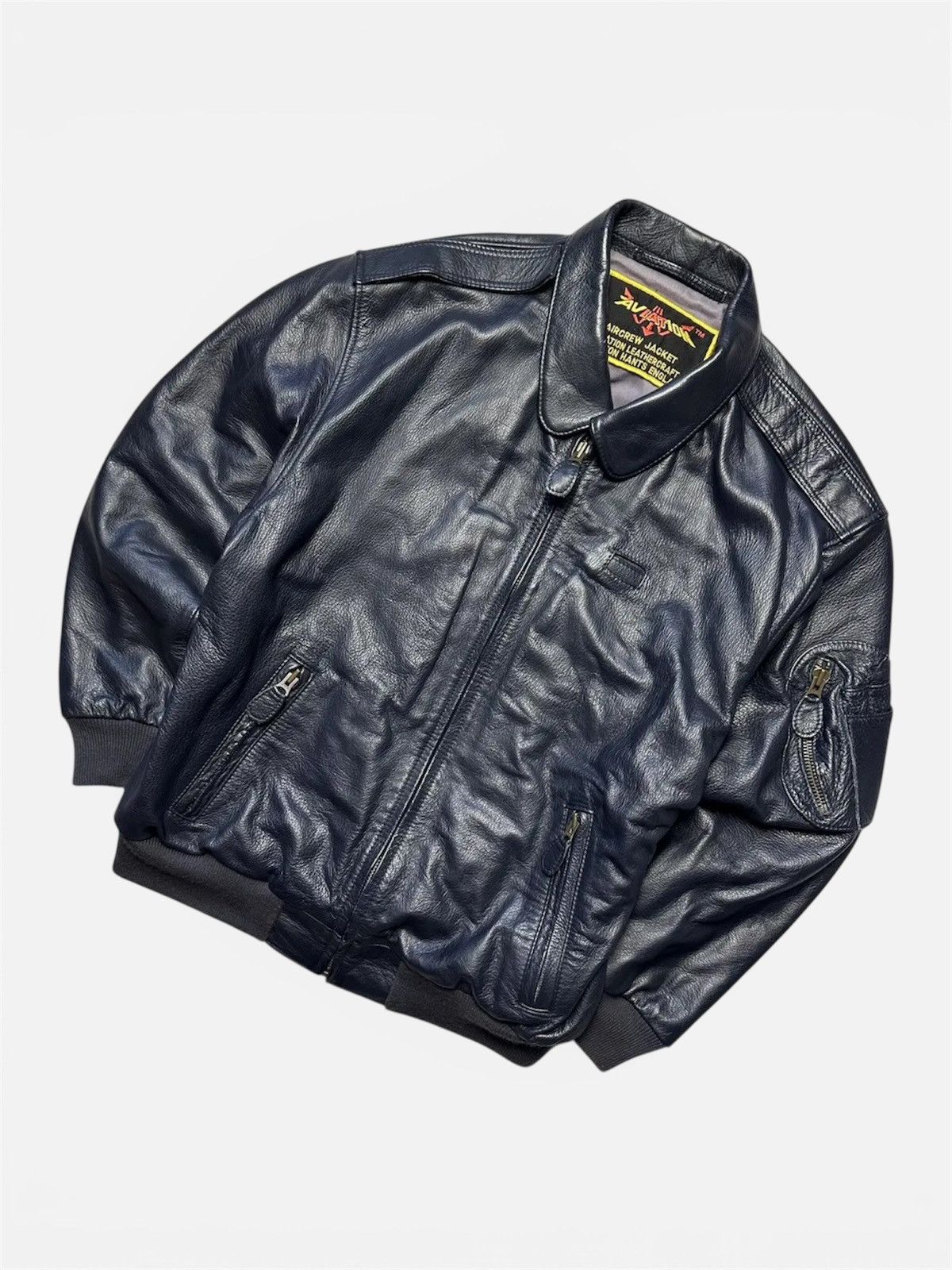Aviator Nation Vintage Aviation Leather Jacket Aircrew England size XL Size US XL / EU 56 / 4 - 1 Thumbnail