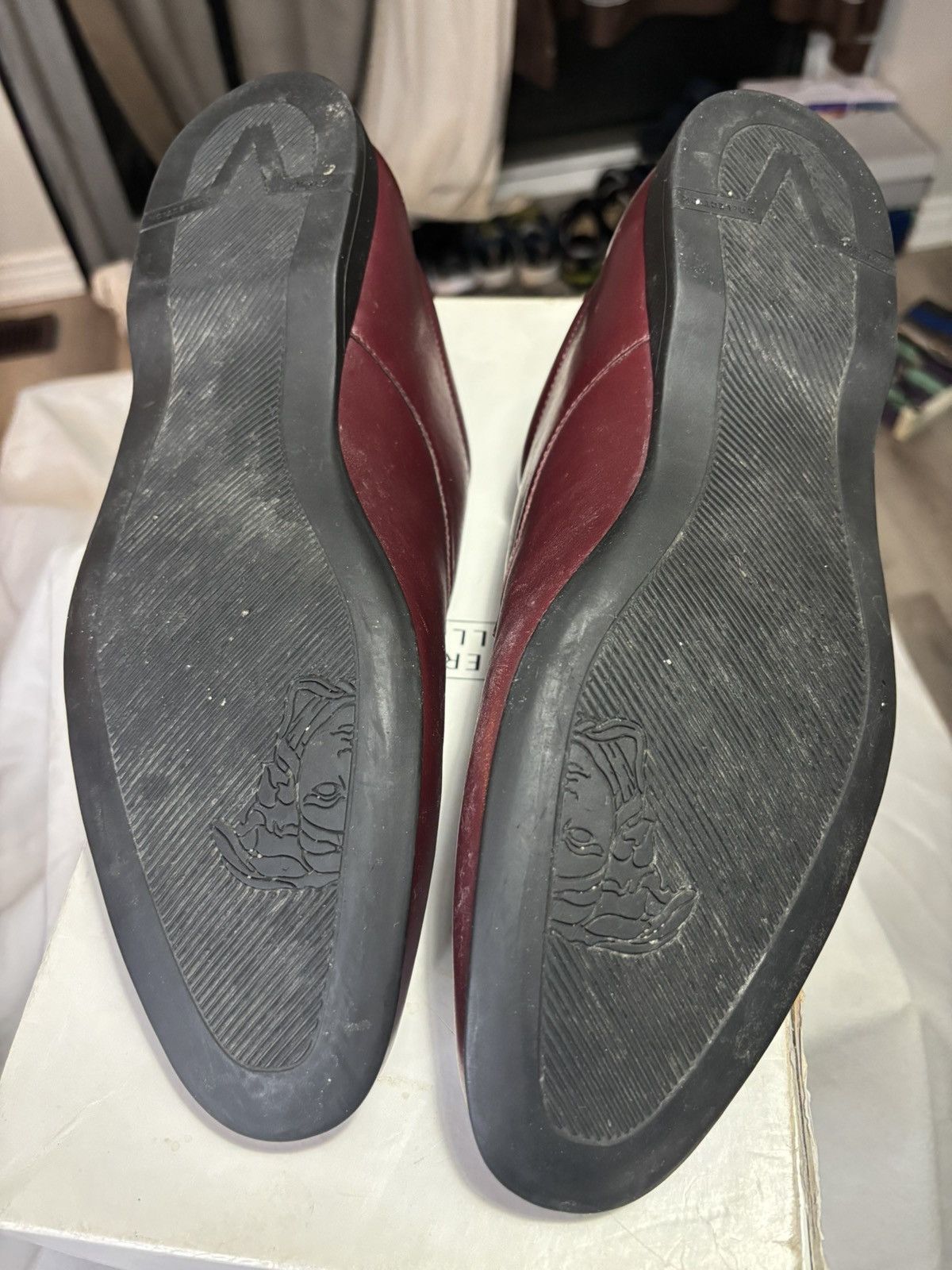 Versace Versace Collection Burgundy Single-Strap Dress Shoes Size US 11 / EU 44 - 6 Thumbnail