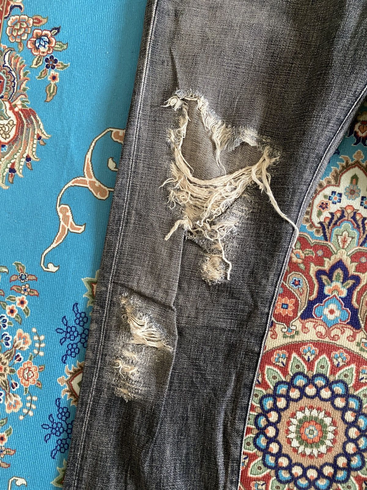Japanese Brand Japanese Brand Rico Distressed Denim Size US 32 / EU 48 - 7 Thumbnail