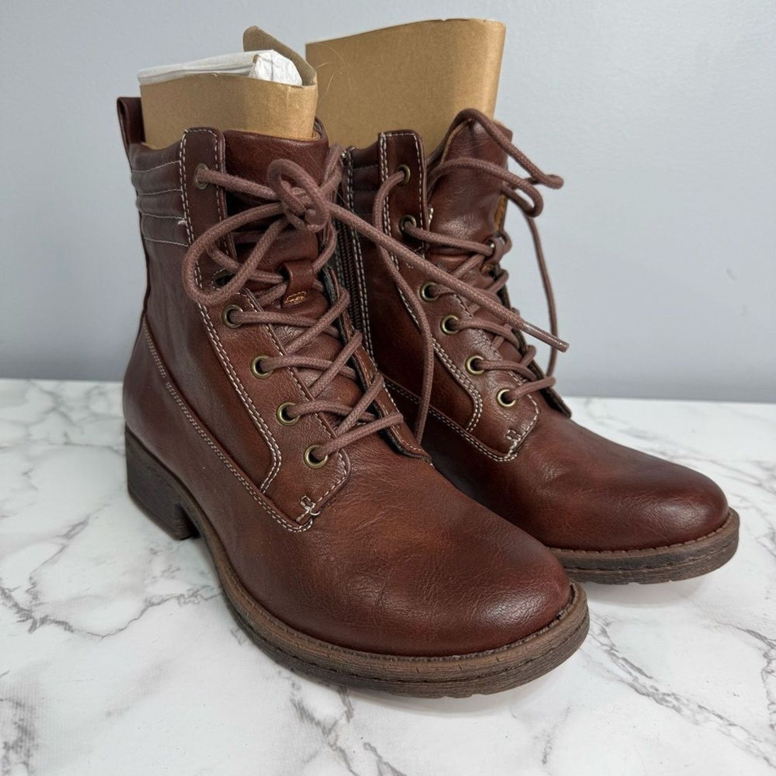 Soft Surroundings Sofft Euro Soft Women’s Combat Boots sz 6 Lace Up NEW #K495 Size US 6 / EU 39 - 10 Thumbnail