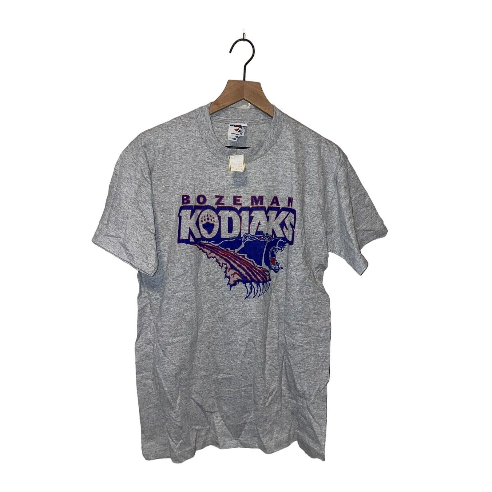Jerzees Vintage Bozeman Kodiaks Shirt Graphic Gray Tee VTG 90s M Size US M / EU 48-50 / 2 - 1 Thumbnail