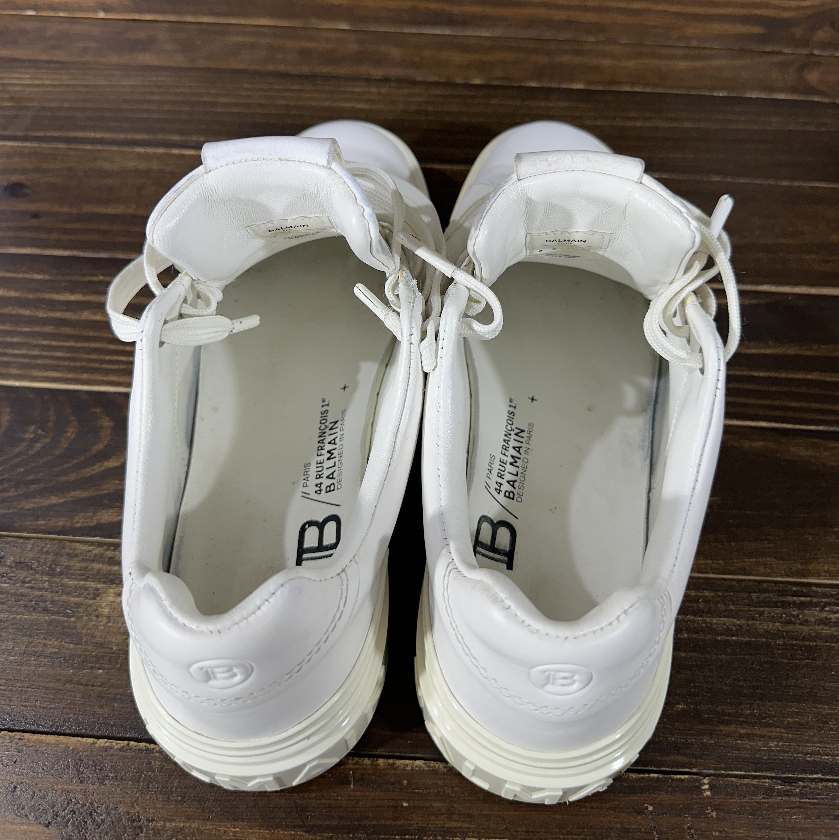 Balmain BALMAIN B-Court Trainers In Calfskin Sneakers Luxury Brand Size US 8 / IT 38 - 11 Thumbnail