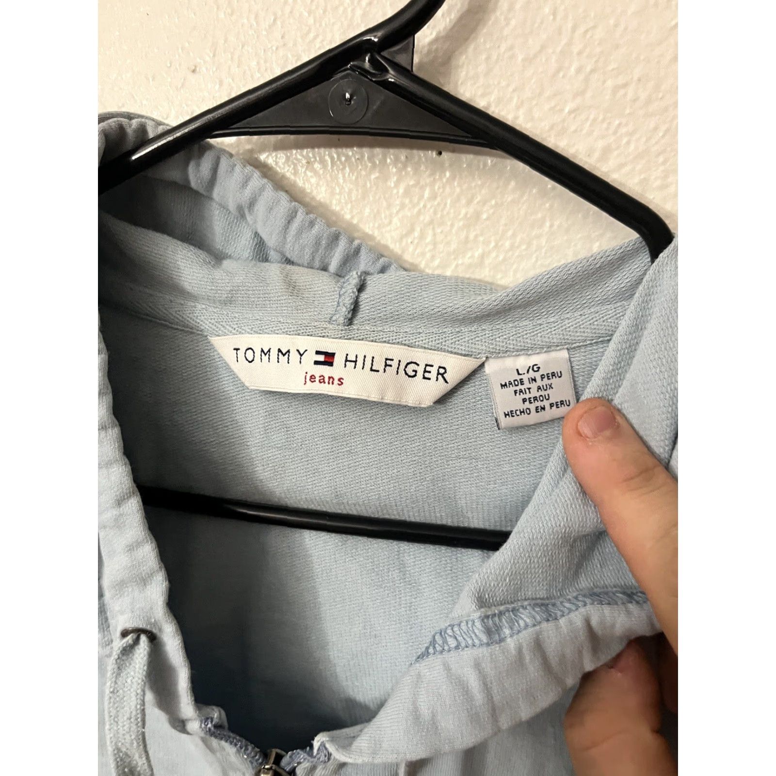 Tommy Hilfiger Tommy Hilfiger Tommy Jeans Women Logo Full Zip Hoodie Flaw Size Large Blue Size L / US 10 / IT 46 - 4 Thumbnail