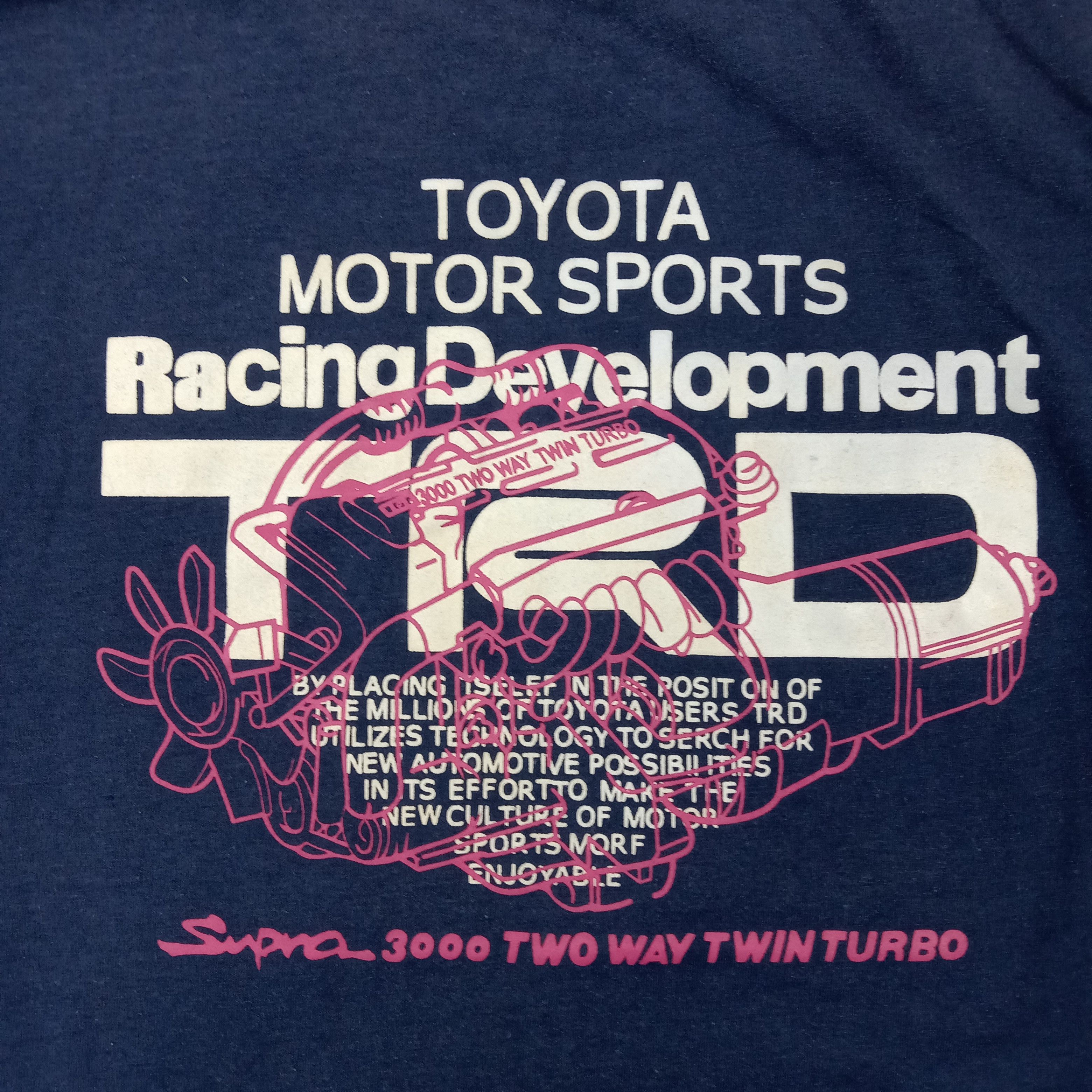 Japanese Brand × Vintage TRD Racing Development Toyota Supra Turbo Tshirt Size US M / EU 48-50 / 2 - 2 Thumbnail