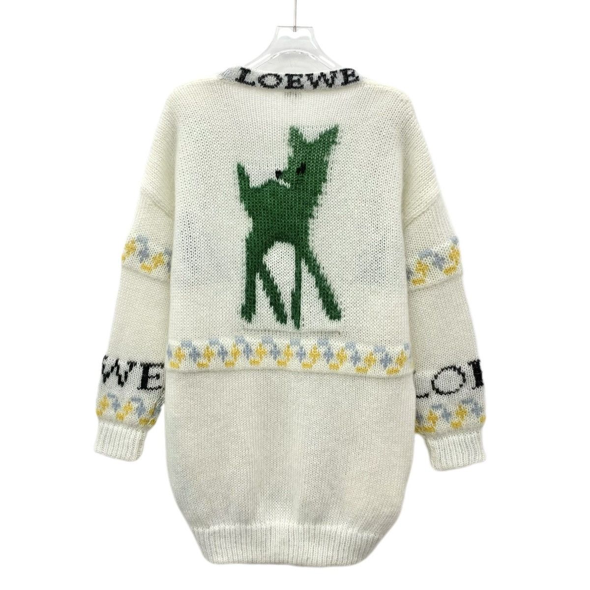 Loewe Loewe Color-block Logo Mohair Knitted Cardigan K26WX Size XS / US 0-2 / IT 36-38 - 2 Thumbnail