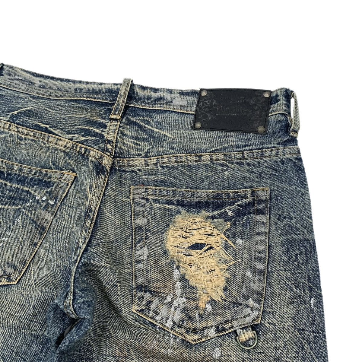 14th Addiction × If Six Was Nine × KMRii Midas Distressed Denim Shorts Size US 30 / EU 46 - 6 Thumbnail