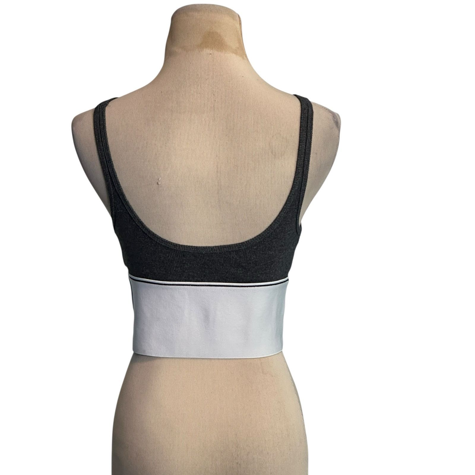 Alexander Wang Alexander Wang gray ribbed logo elastic bra size Medium Size ONE SIZE - 2 Thumbnail