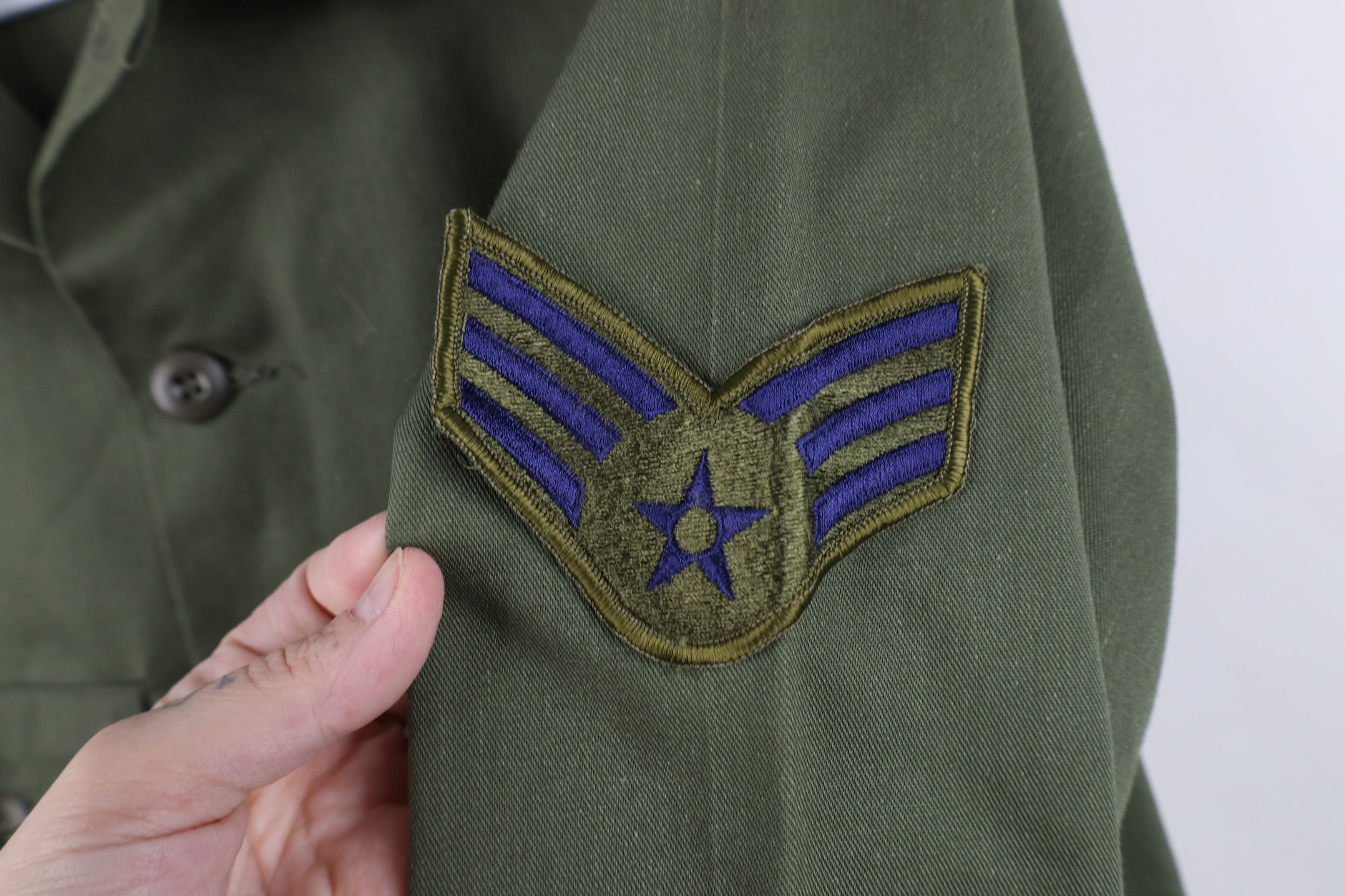 Vintage Vintage 80s US Air Force Military Field Button Shirt USA Size US M / EU 48-50 / 2 - 4 Thumbnail