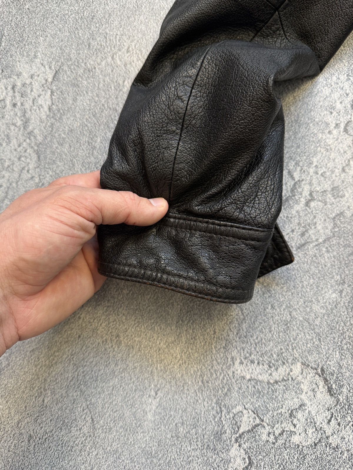 Giorgio Armani Vintage Giorgio Armani Leather Jacket Size L Size US L / EU 52-54 / 3 - 7 Thumbnail
