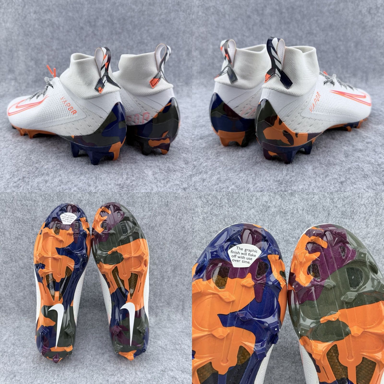 Nike Nike Vapor Untouchable 3 Pro Football Cleats Camo White Mens Size 9.5 Size US 10 / EU 43 - 9 Thumbnail