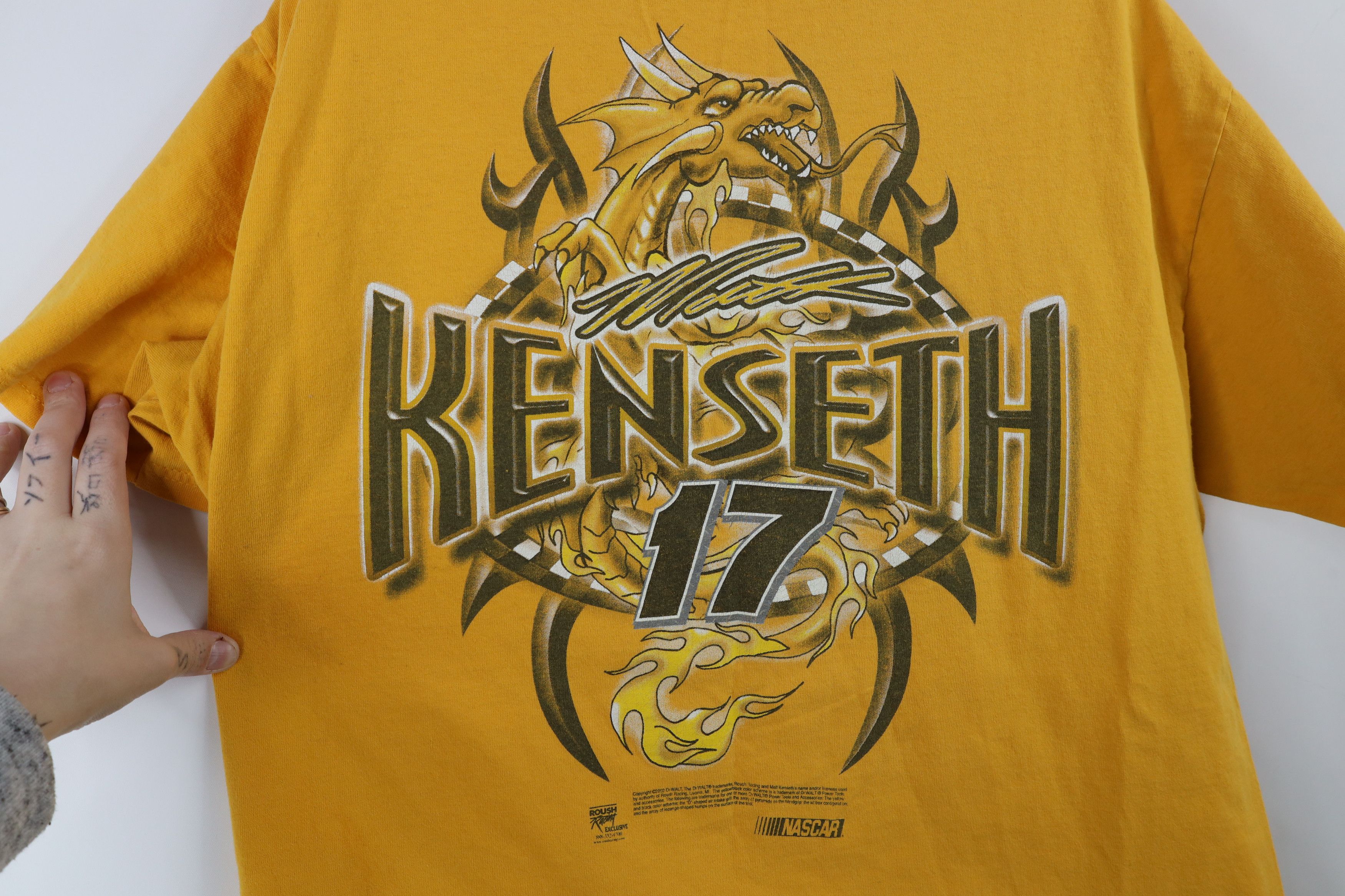 Vintage Vintage NASCAR Kenseth Racing Fire Flames Dragon T-Shirt Size US L / EU 52-54 / 3 - 9 Thumbnail