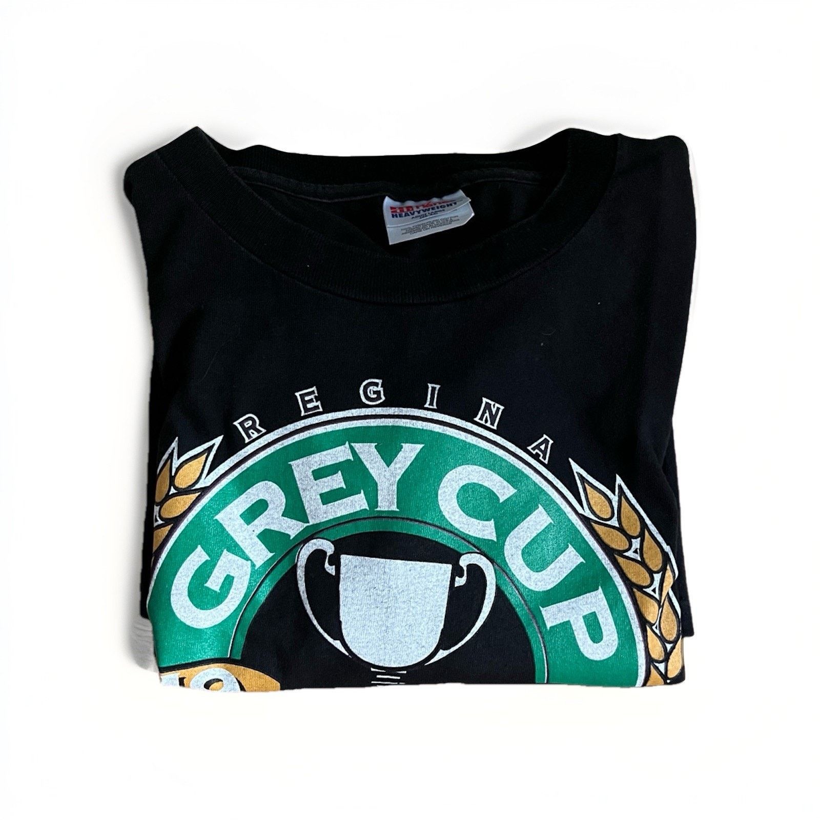 Hanes Vintage 1995 Grey Cup CFL Graphic T-Shirt SS Black L Size US L / EU 52-54 / 3 - 6 Thumbnail
