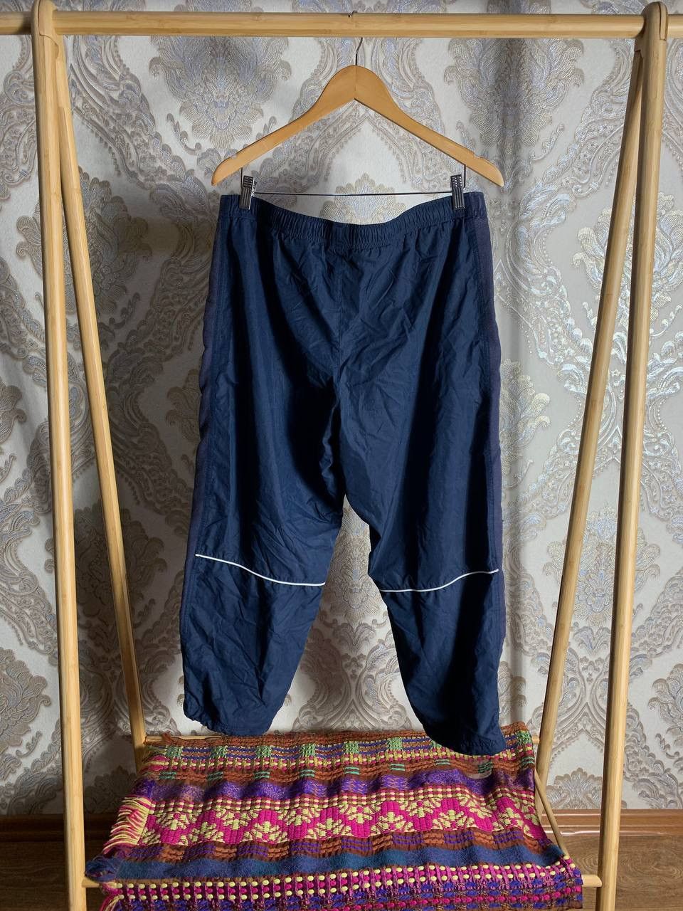 Nike × Vintage VERY RARE NIKE NYLON SWEATPANTS RETRO DRILL SWOOSH Y2K 90s Size US 34 / EU 50 - 6 Thumbnail