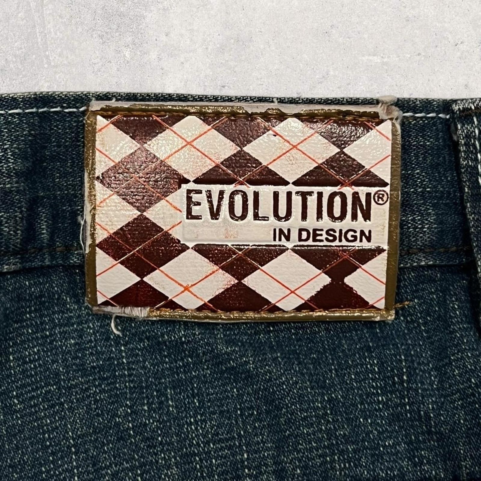 Southpole Evolution In Design Y2K Jeans w/ Argyle Pattern Size US 42 / EU 58 - 4 Thumbnail