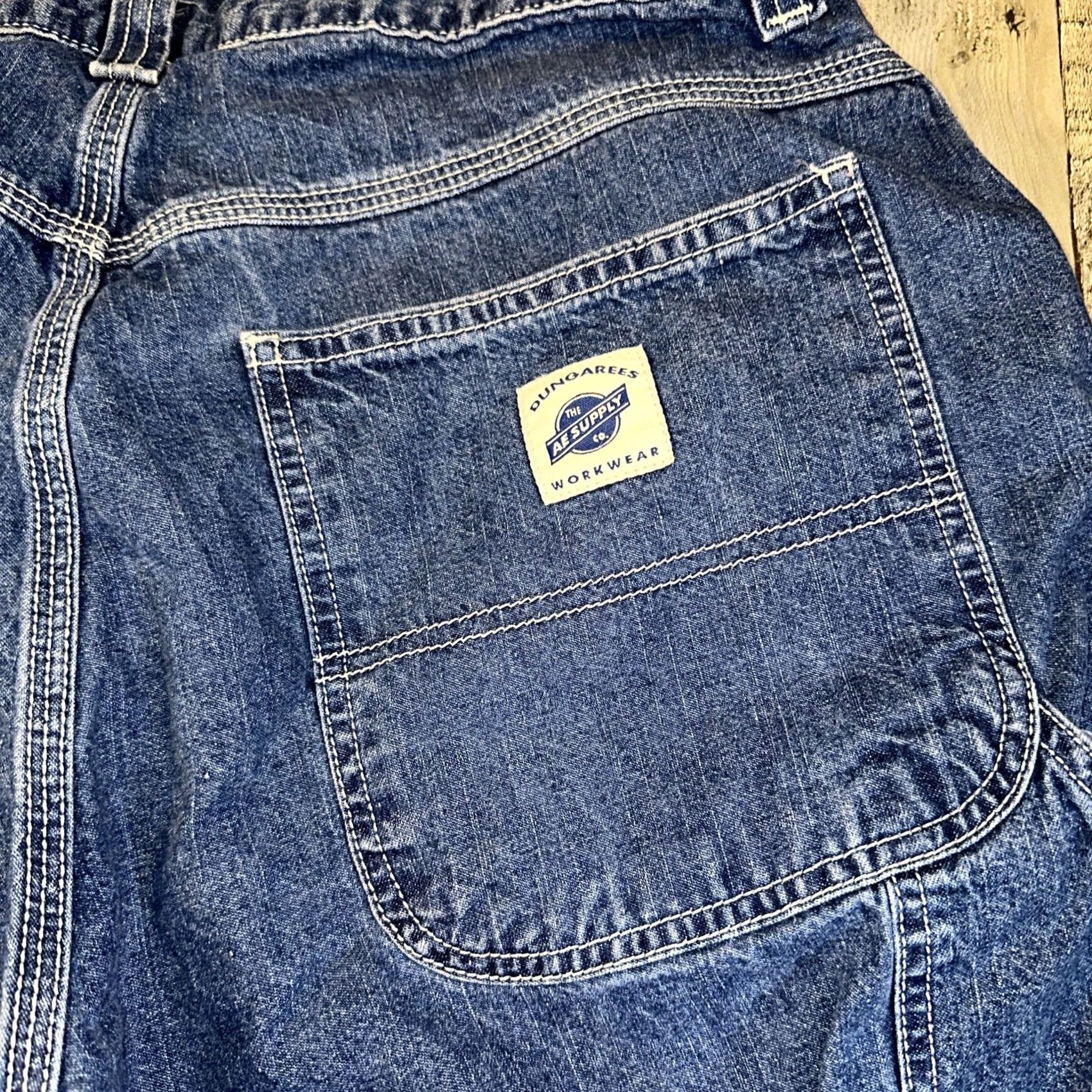 American Eagle Outfitters VINTAGE American Eagle Outfitters Dungarees Carpenter Shorts Men 34 Blue 90s Jeans Boys? Size US 34 / EU 50 - 6 Thumbnail