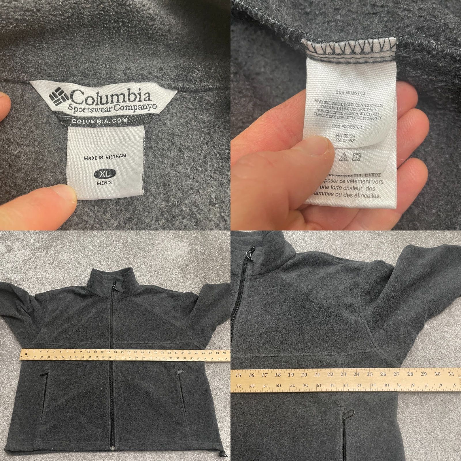 Vintage Columbia Steens Mountain Jacket Mens XL Gray Fleece Full Zip Pocket Outdoor Hike Size US XL / EU 56 / 4 - 8 Thumbnail