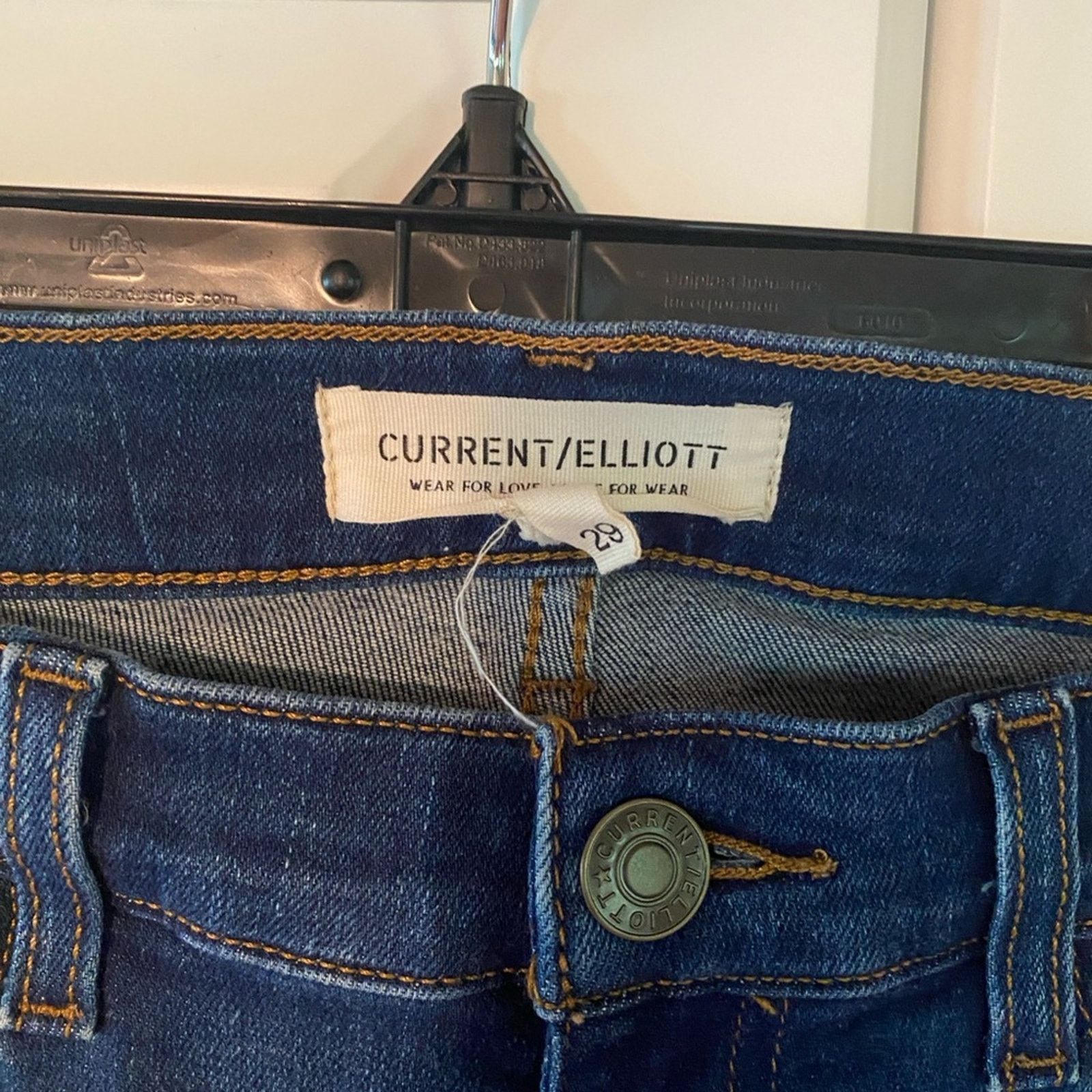 Current/Elliot Current/Elliott Slim Straight-Leg Jeans Size 29" - 3 Thumbnail
