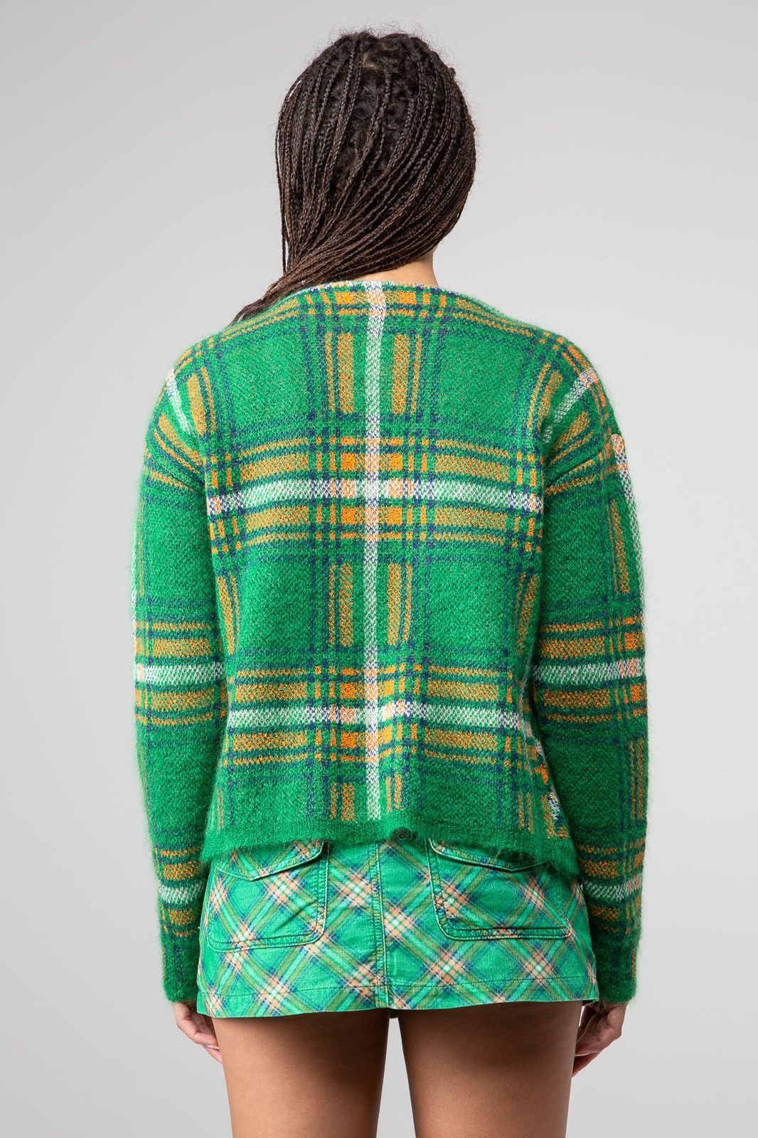 ERL Plaid Italian Knit Cardigan Size S / US 4 / IT 40 - 3 Thumbnail