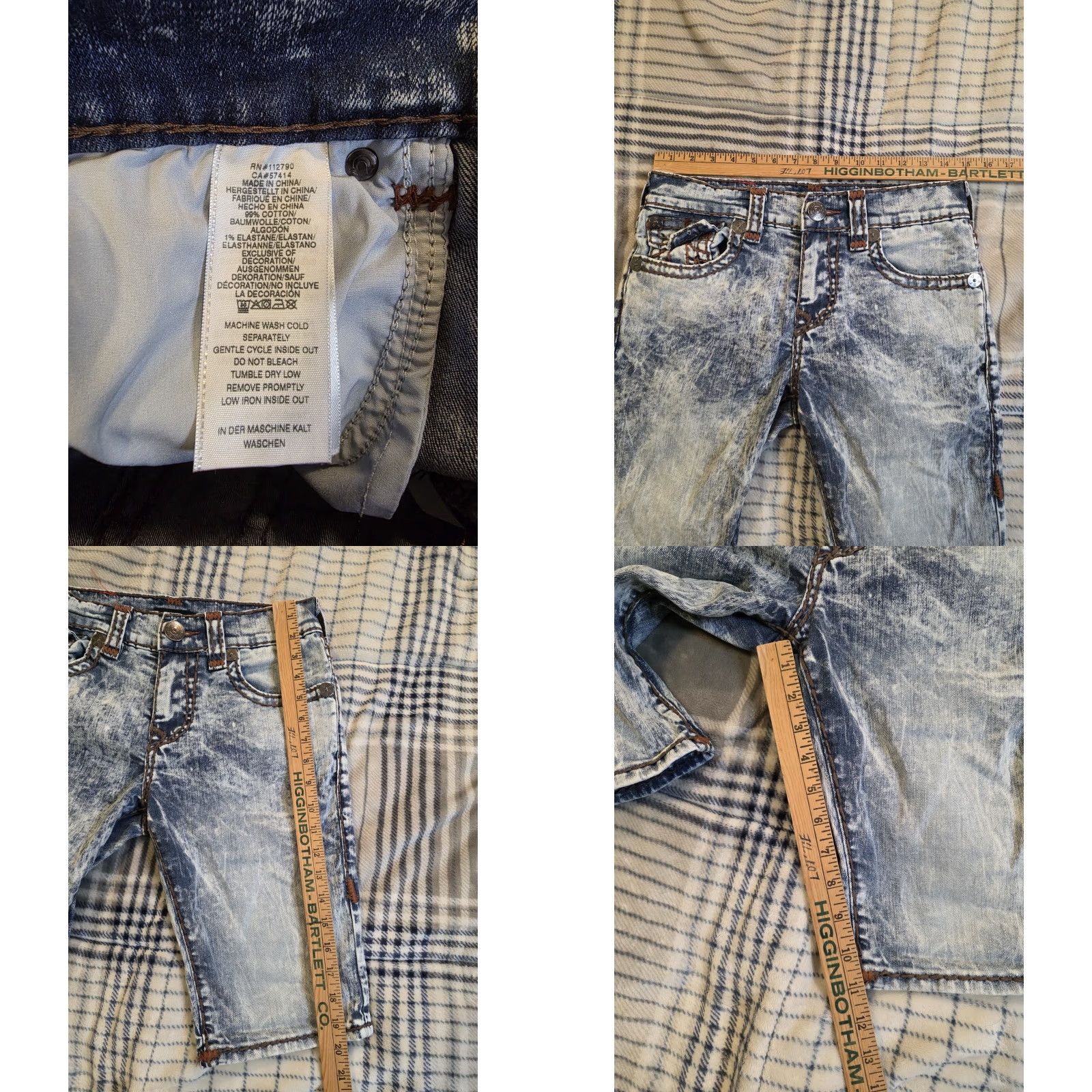 True Religion VINTAGE True Religion Rocco Relaxed Bermuda Shorts Men 29 Blue Acid Wash Flap Pocket Embroidered Logo Pockets USA Hip Hop Summer 29 Mens Size US 29 - 8 Thumbnail