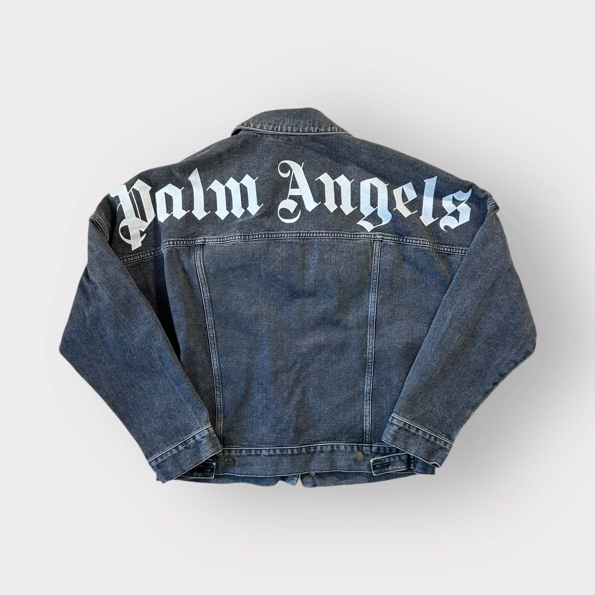 Palm angels black denim jacket best sale