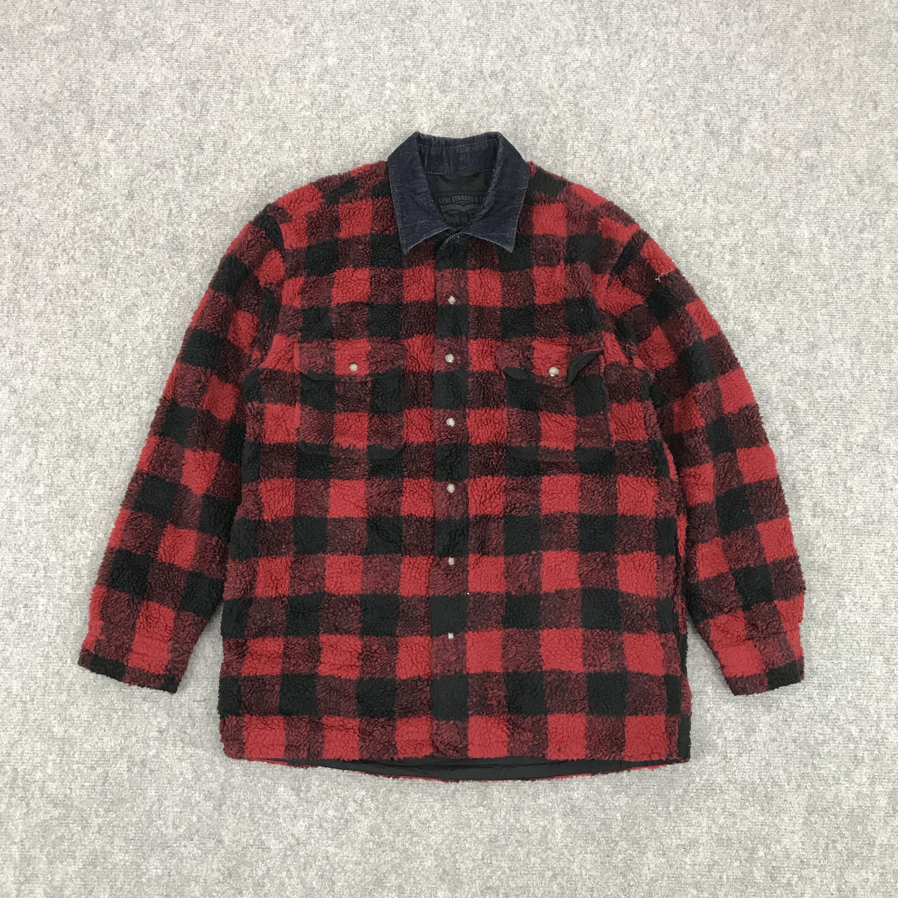 Japanese Brand × Levi's × Levi's Vintage Clothing LEVIS SHERPA SNAP BUTTON FLANNEL DESIGN JACKET Size US L / EU 52-54 / 3 - 1 Thumbnail