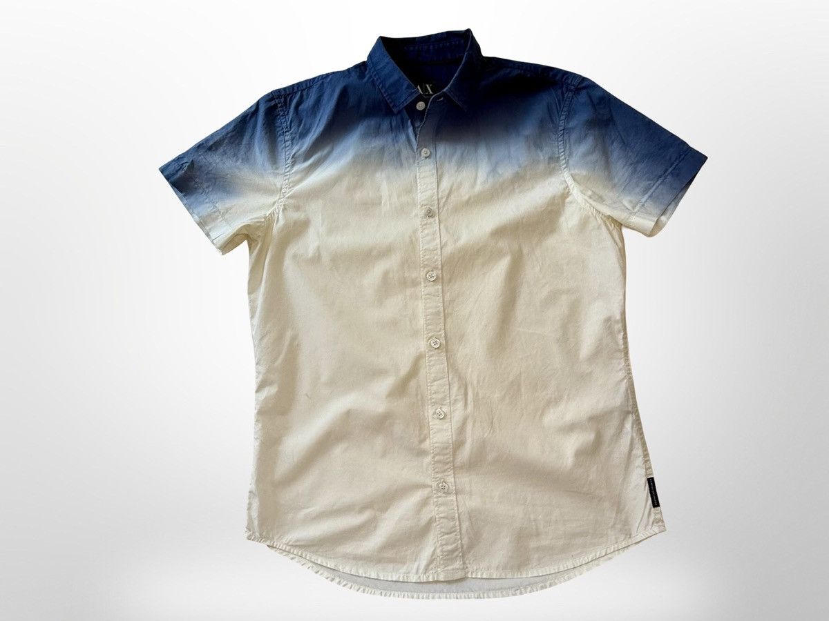 Armani Exchange Armani Exchange Ombré Blue and Cream Button Down Shirt Size US S / EU 44-46 / 1 - 1 Thumbnail