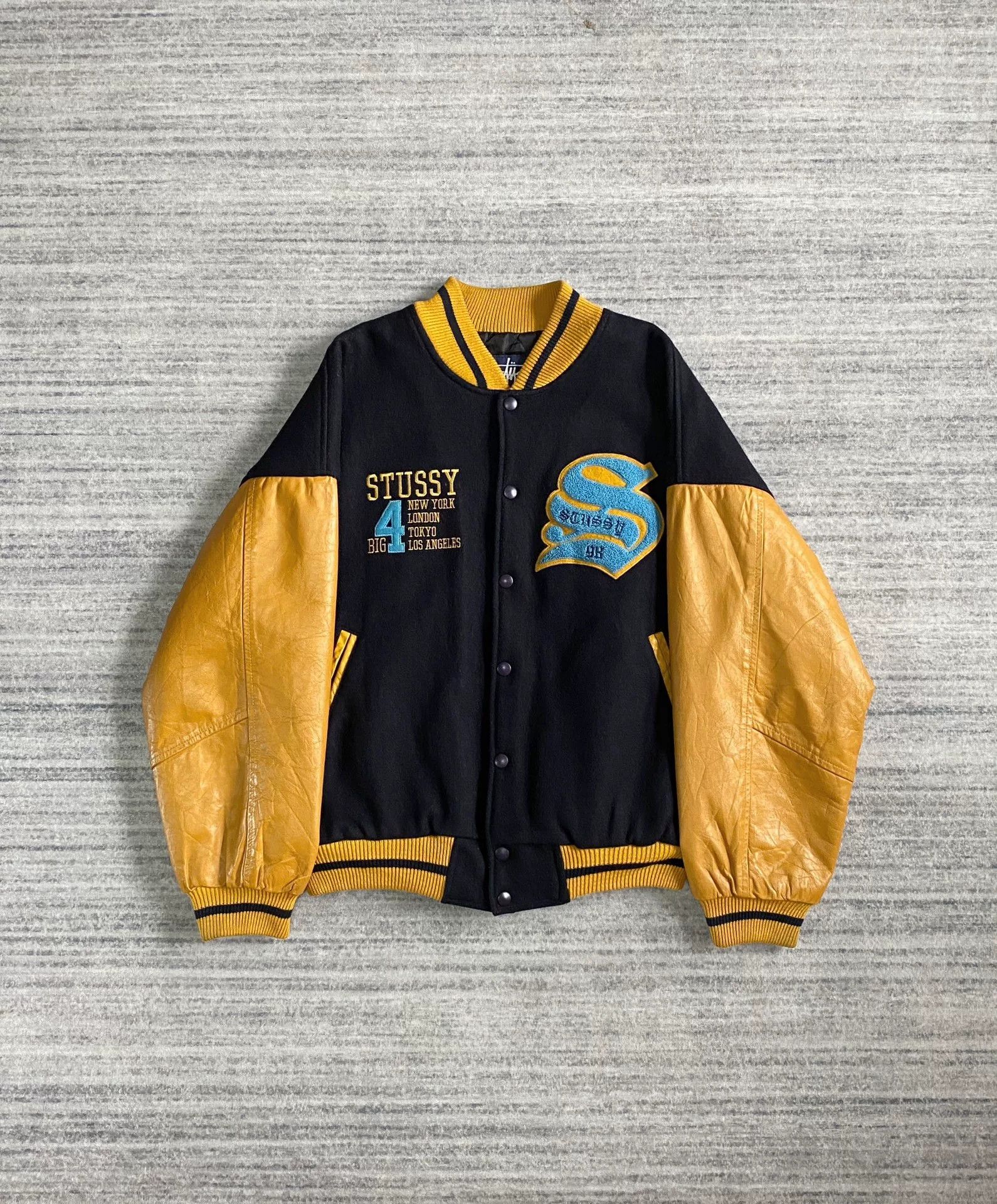 Stussy stussy big 4 vintage baseball jacket Size US L / EU 52-54 / 3 - 1 Thumbnail