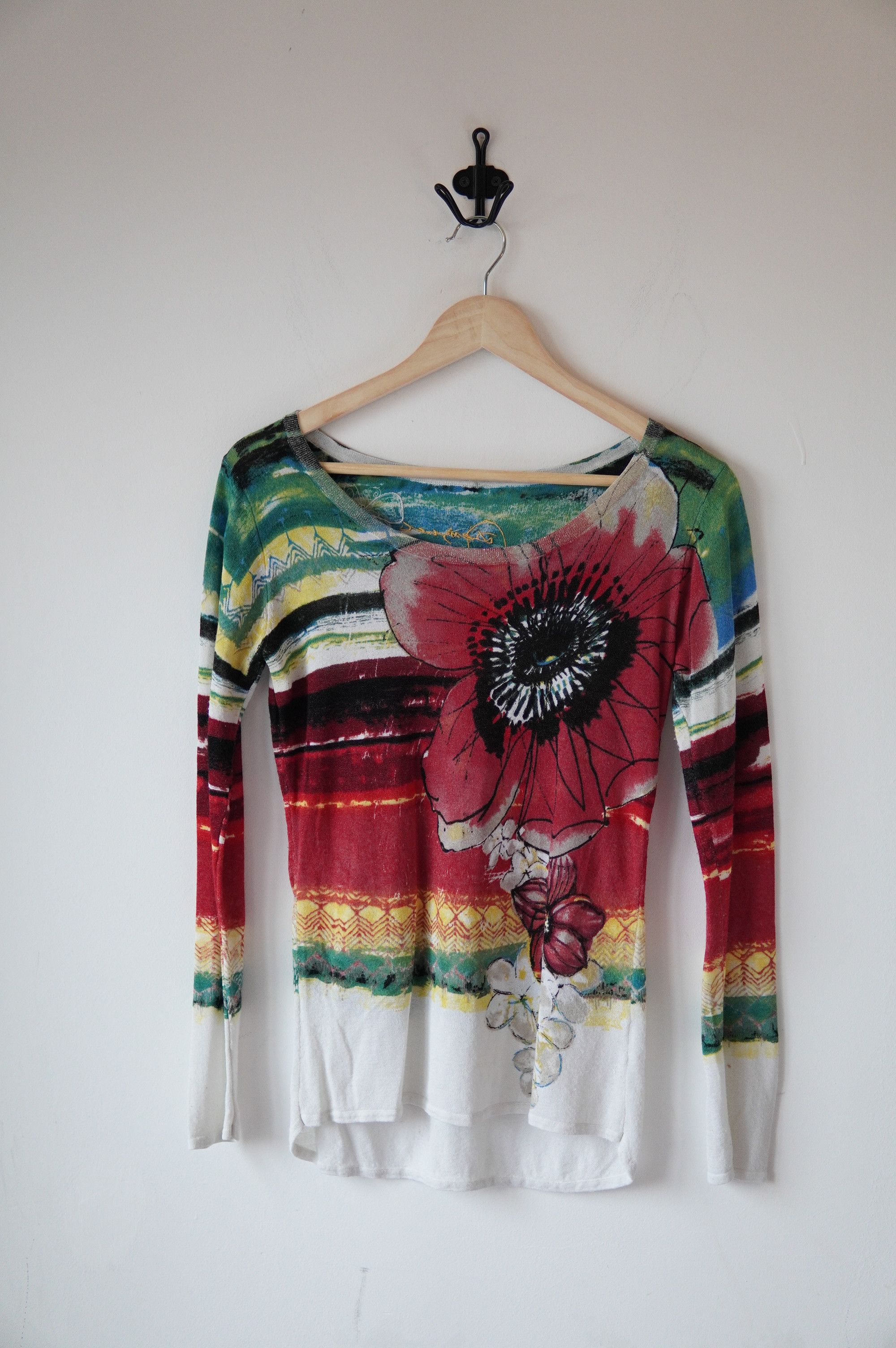 Desigual Desingual Floral Mesh Relaxed Blouse Top Size M / US 6-8 / IT 42-44 - 1 Thumbnail