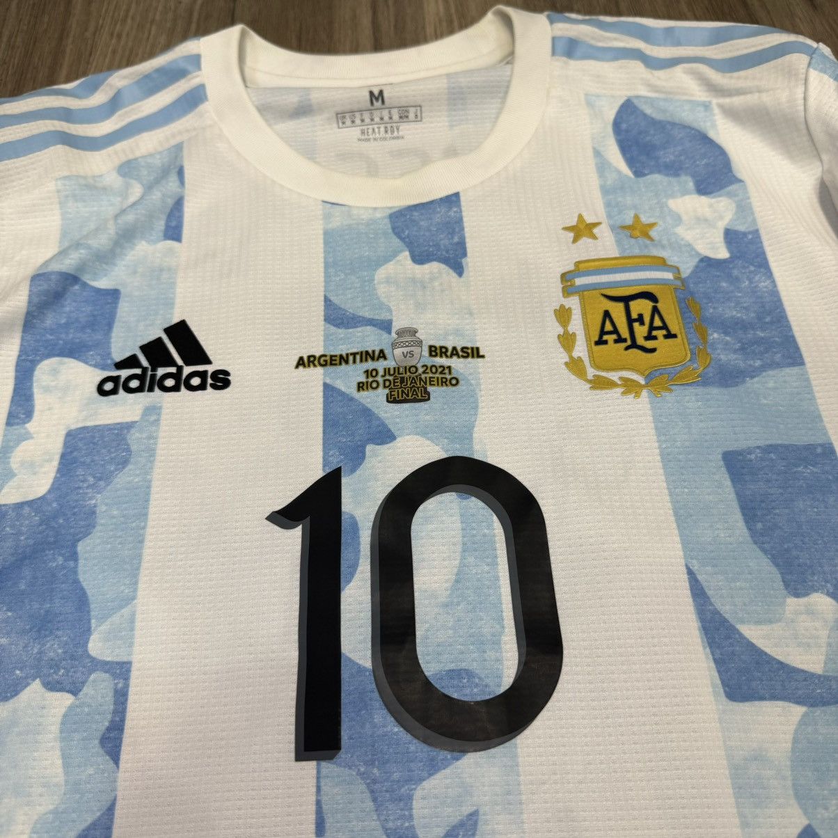 Adidas Argentina 2021 Copa America player issue Final #10 Messi Size US M / EU 48-50 / 2 - 3 Thumbnail