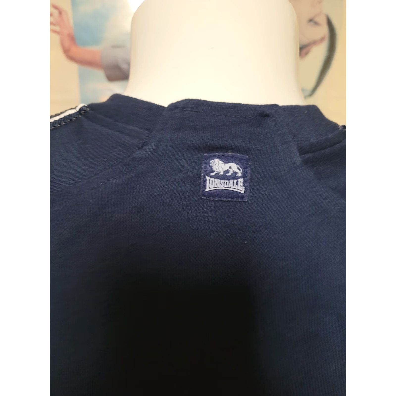 Lonsdale Womens Lonsdale London Sewn Logo T Shirt Size M Medium UK Boxing MMA NICE Short Sleeve V-Neck Cotton Blend Blue Womens T-Shirt Size M / US 6-8 / IT 42-44 - 5 Thumbnail