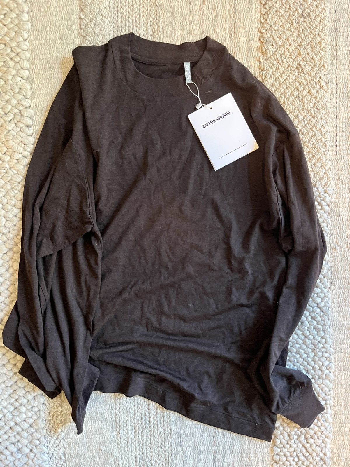 Kaptain Sunshine KAPTAIN SUNSHINE Super Soft Merino Tenjiku L/S Tee - Brown Size US L / EU 52-54 / 3 - 1 Thumbnail