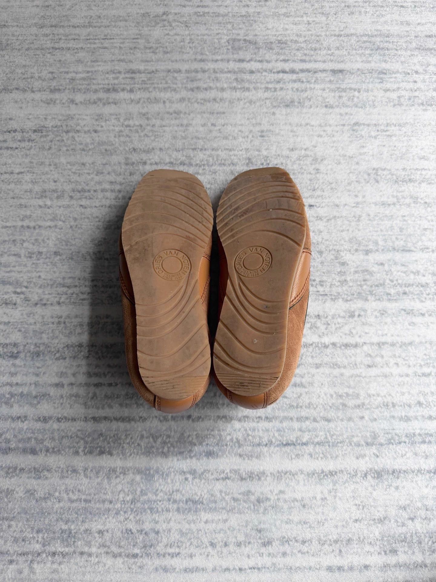 Dries Van Noten DVN Light Brown/Khaki Suede Thin Sole Trainer Size US 5.5 / IT 35.5 - 6 Thumbnail