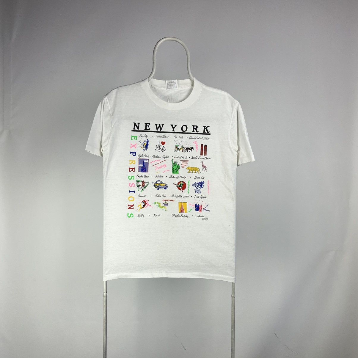 Vintage Vintage New York Expression Landmark Graphic T-Shirt Large Size US L / EU 52-54 / 3 - 1 Thumbnail
