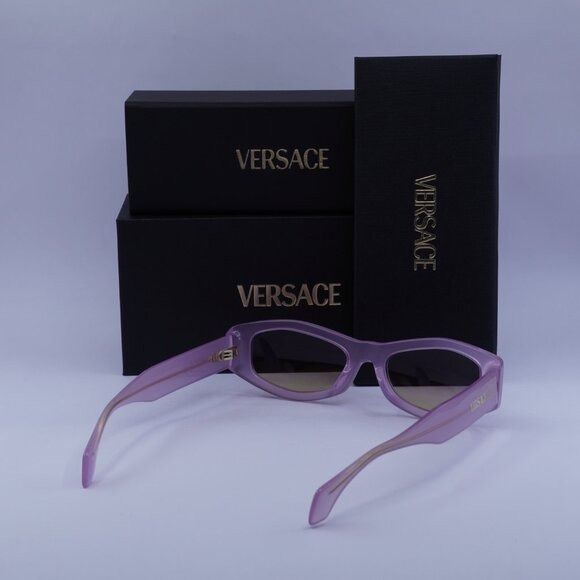 Versace Versace VE4487 551370 Sunglasses Opal Lillak Rectangle Frame Size ONE SIZE - 10 Thumbnail