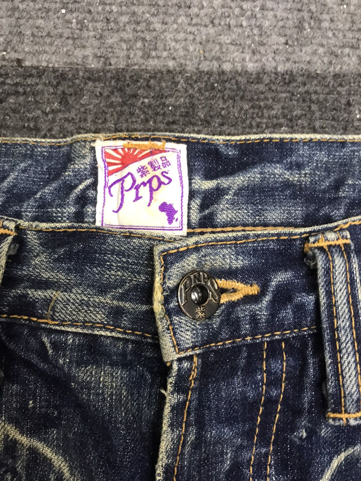 Prps 💥DOUBLE KNEE BAGGY💥Archival Prps Baggy Distressed Denim F279 Size US 32 / EU 48 - 5 Thumbnail