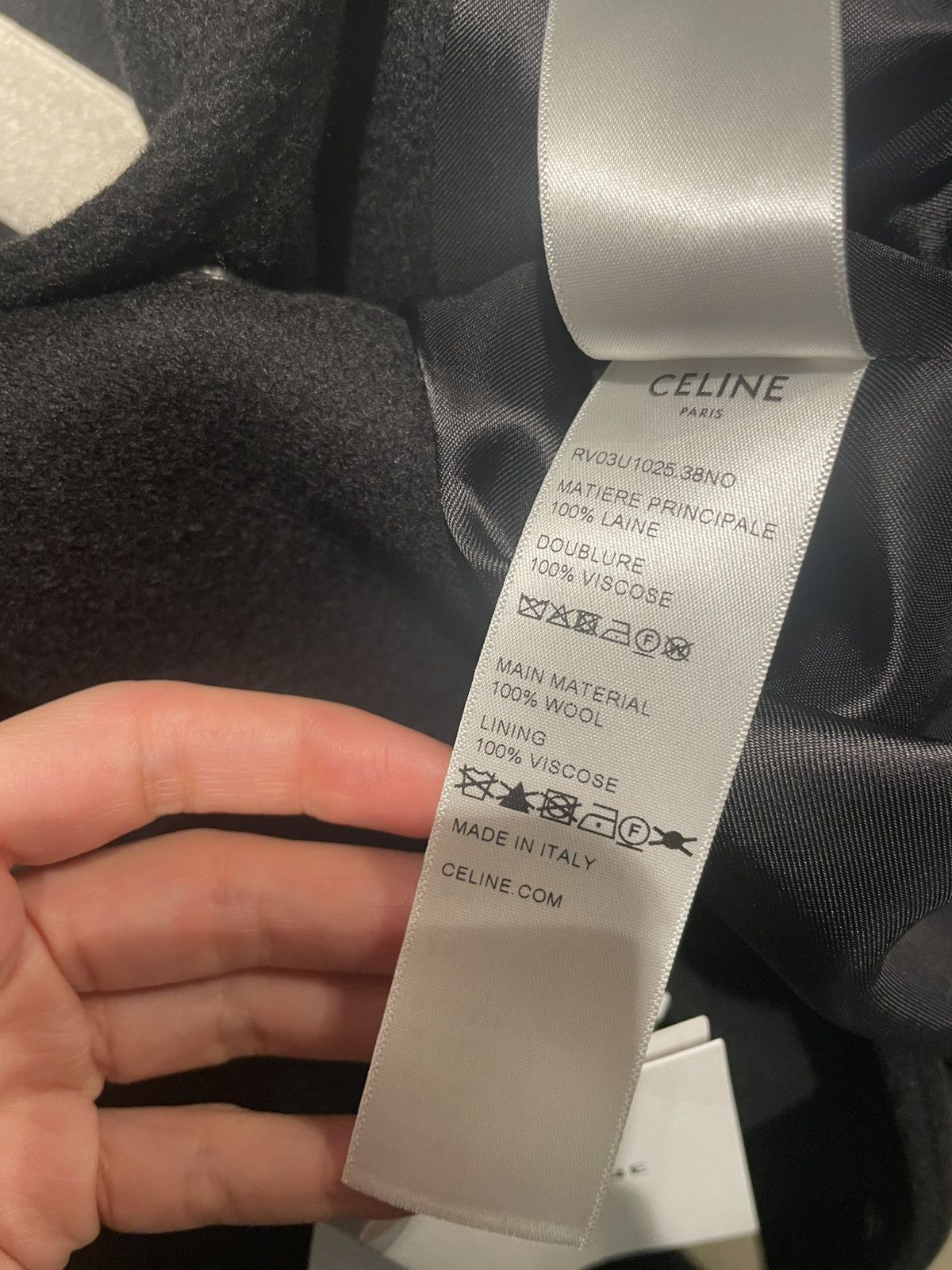 Celine college long parka in double-face wool Size US L / EU 52-54 / 3 - 7 Thumbnail