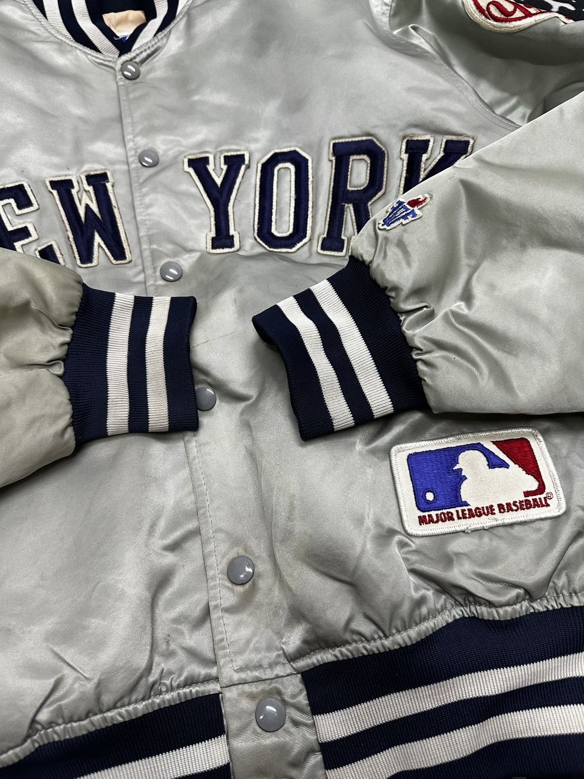 New York Yankees Vintage 80s New York Yankees By MLB Felco Varsity Jacket Size US M / EU 48-50 / 2 - 7 Thumbnail