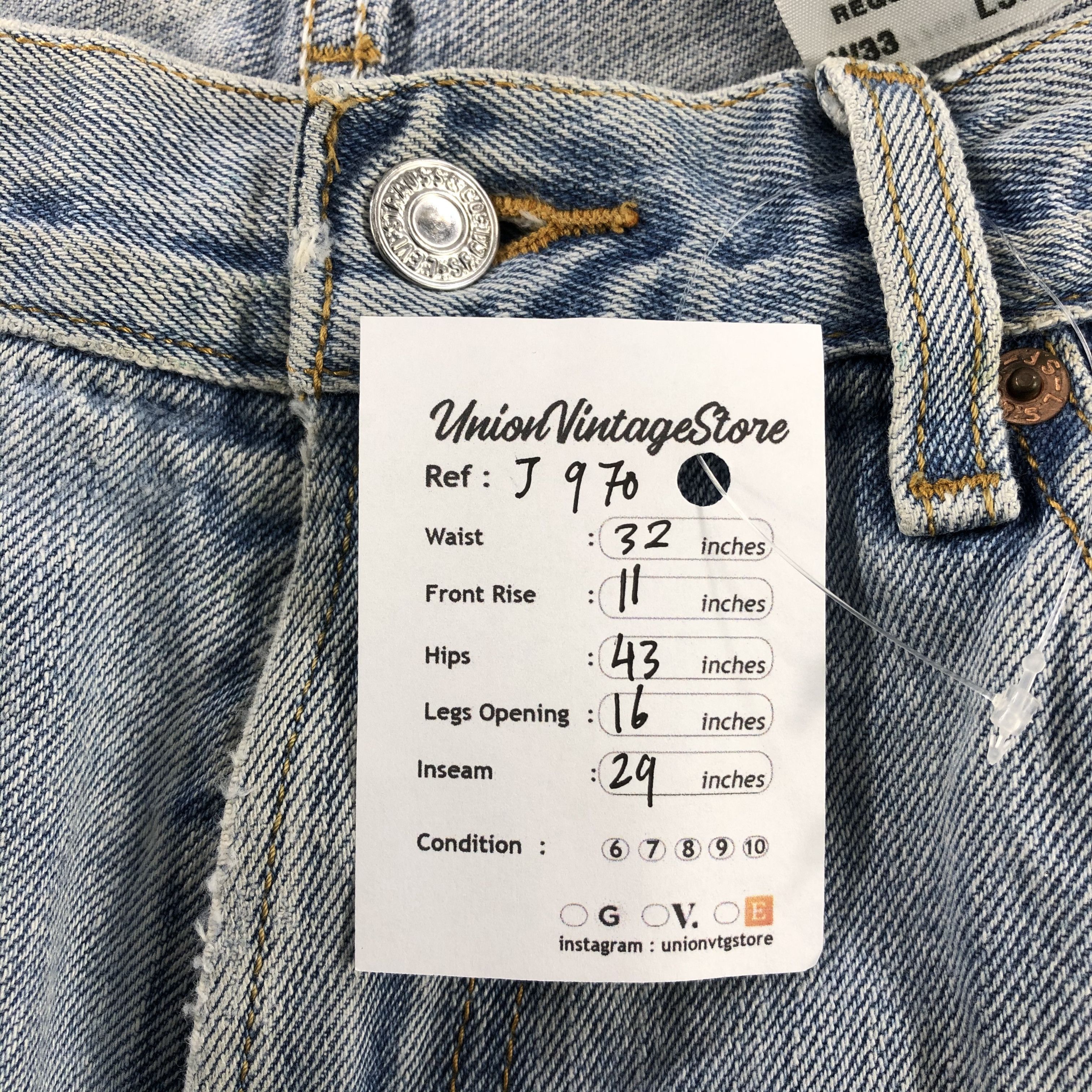 Levi's Vintage Levis Jeans Lot 505 Light Washed Denim-J970 Size US 33 - 12 Thumbnail