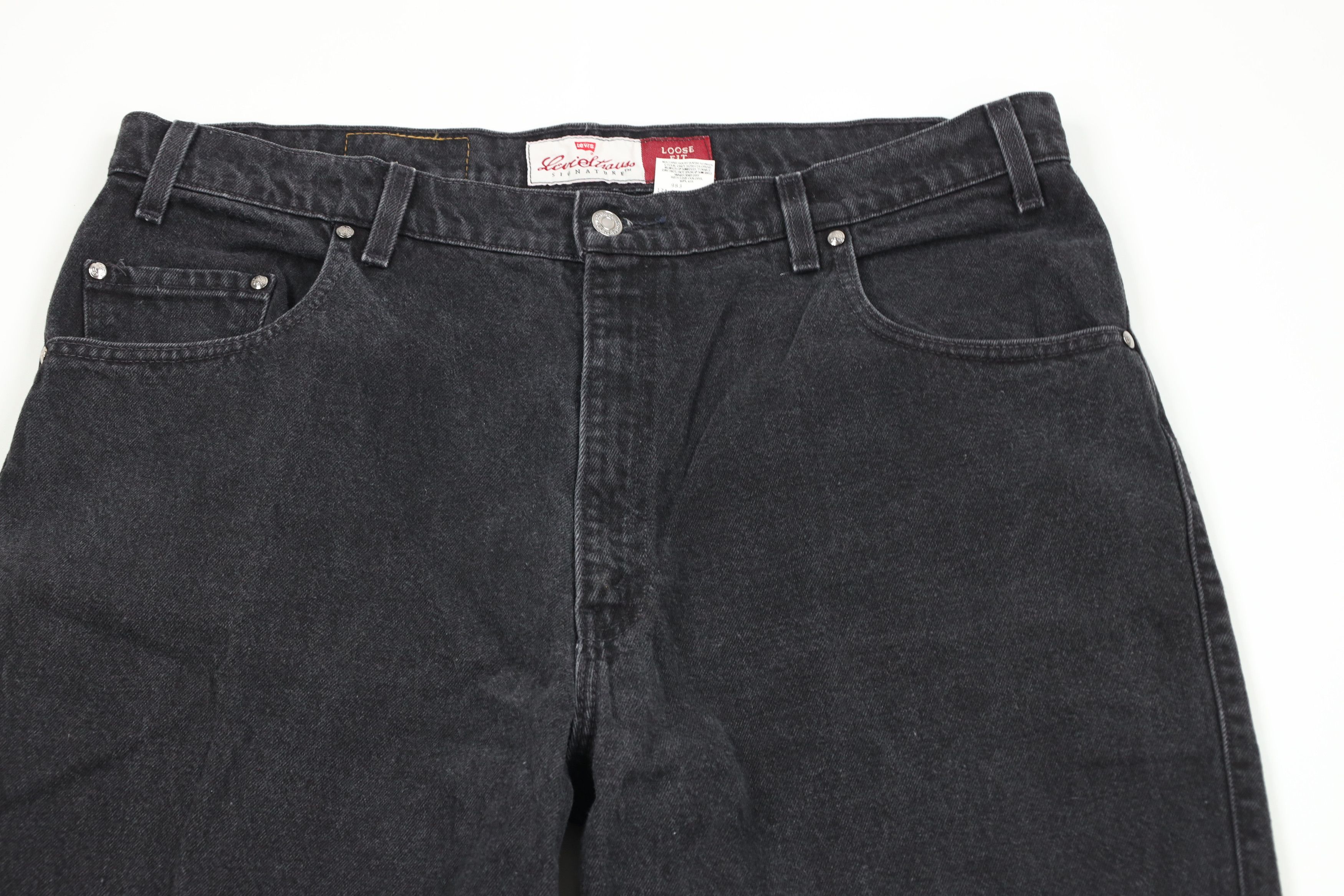 Levi's × Vintage Vintage 90s Levis 545 Loose Fit Denim Jeans Black Cotton Size US 38 / EU 54 - 2 Thumbnail