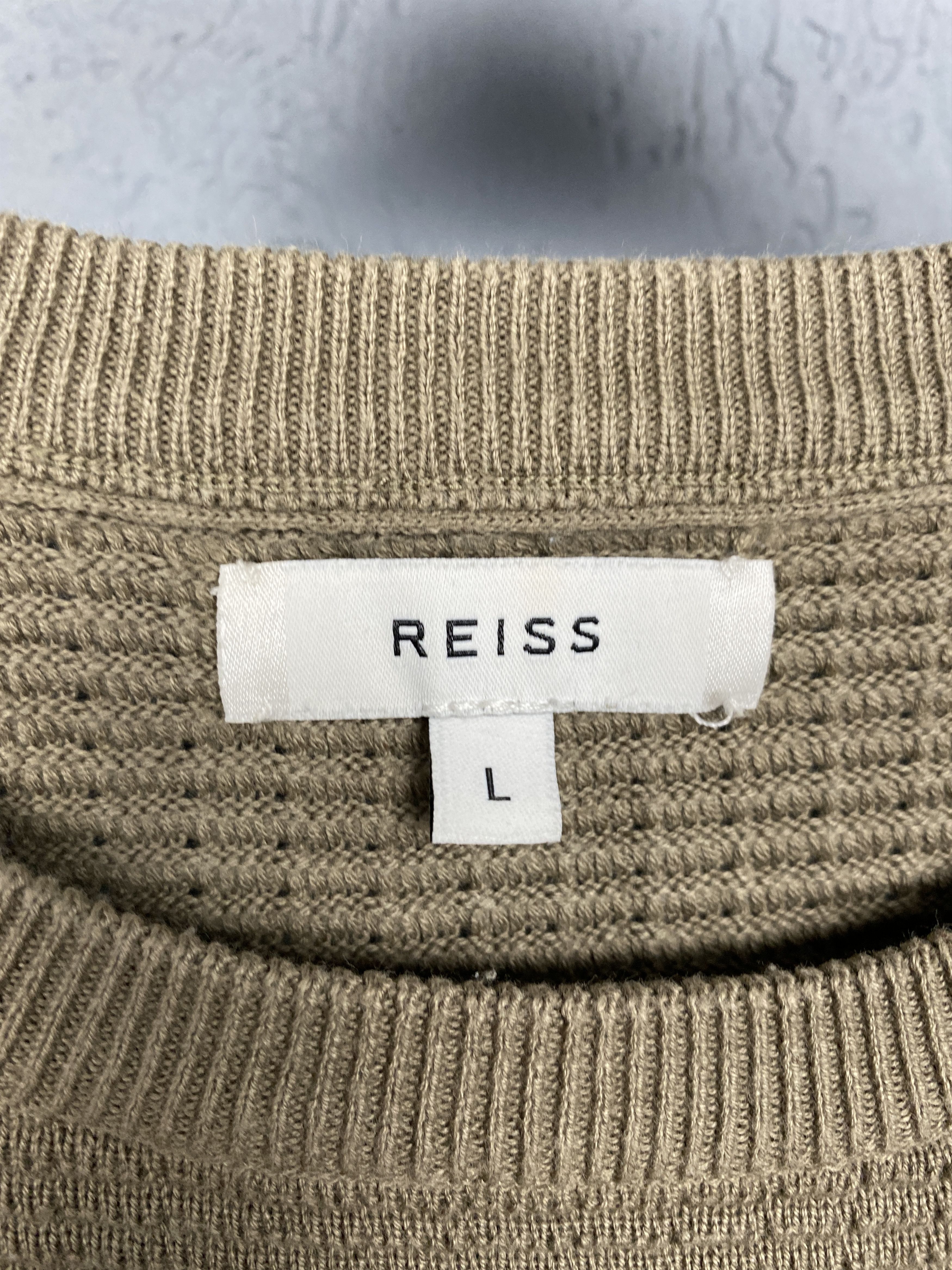 Reiss Reiss Vintage Mens Crew Neck Sweater Size US L / EU 52-54 / 3 - 3 Thumbnail