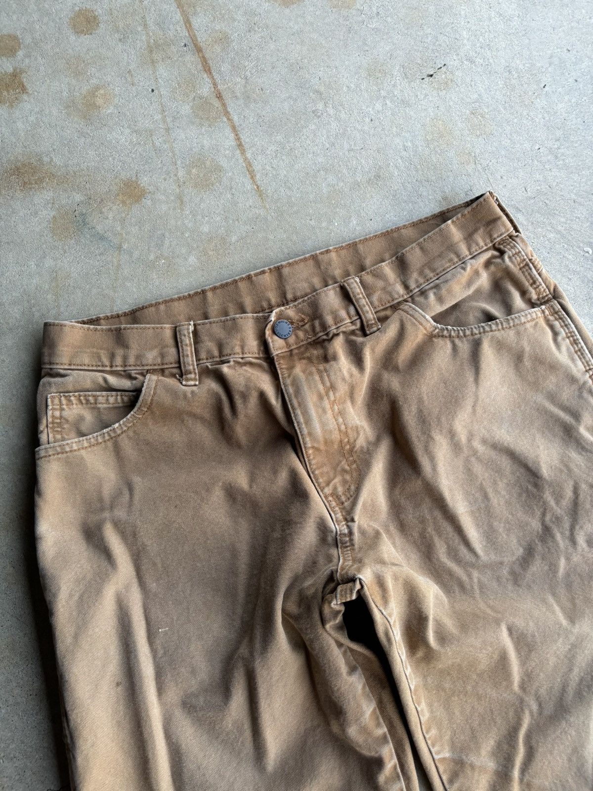Dickies × Vintage Crazy Vintage Dickies Distressed Tan Work Style Baggy Pants Size US 32 / EU 48 - 3 Thumbnail