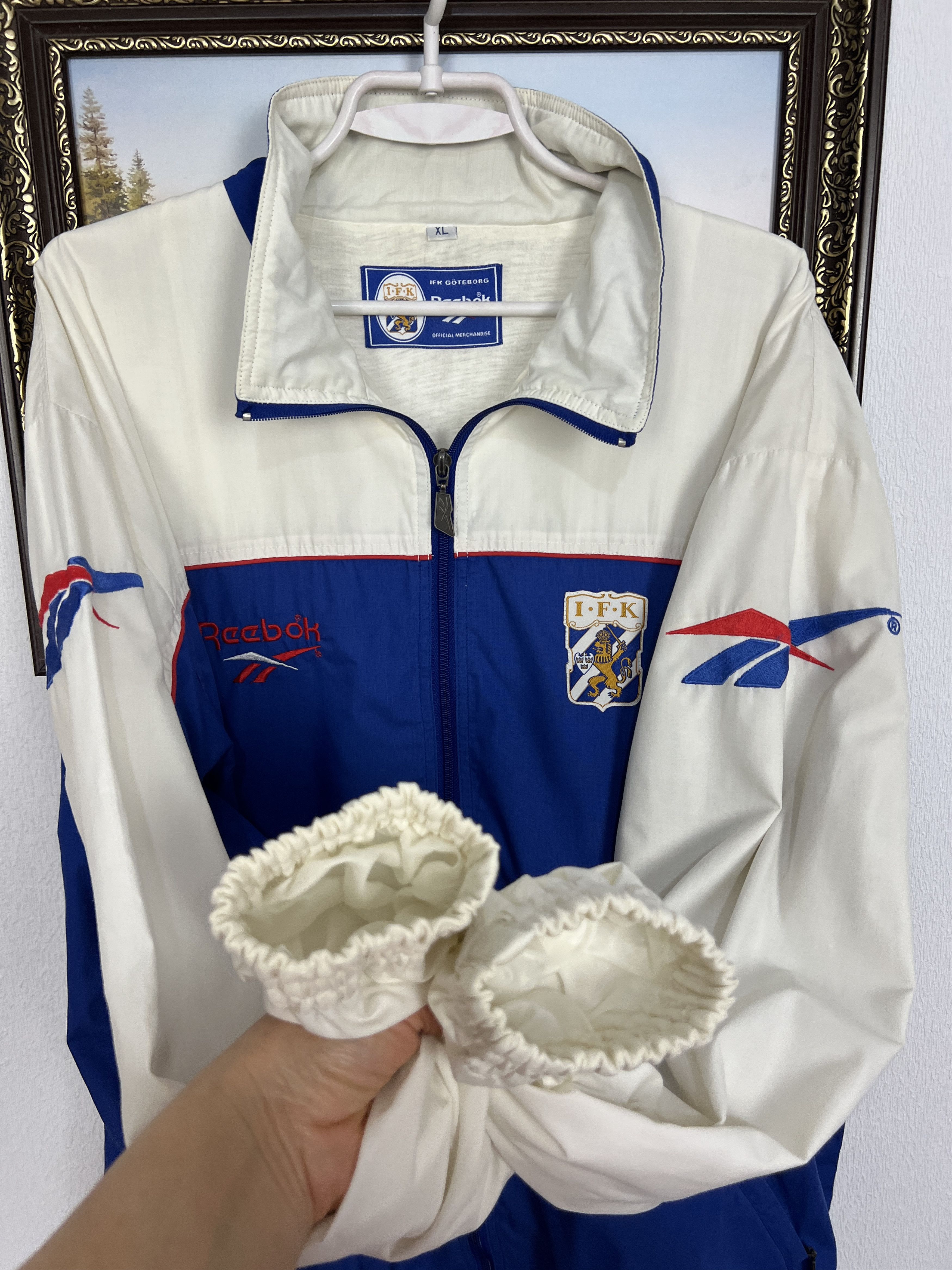 Reebok Vintage 90s Reebok IFK Goteborg Football Jacket Soccer Track Size US XL / EU 56 / 4 - 6 Thumbnail