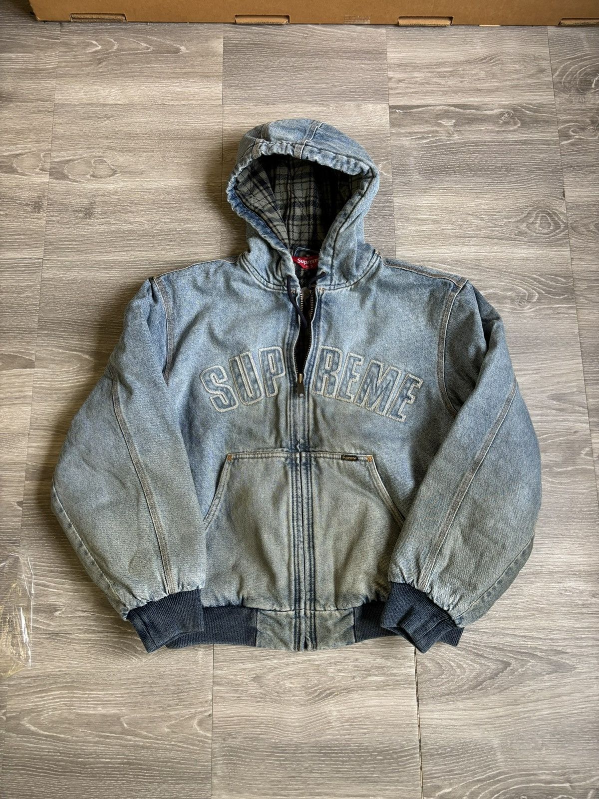 Supreme Supreme Reflective Arc Hooded Work Jacket Black FW25 Size US S / EU 44-46 / 1 - 3 Thumbnail