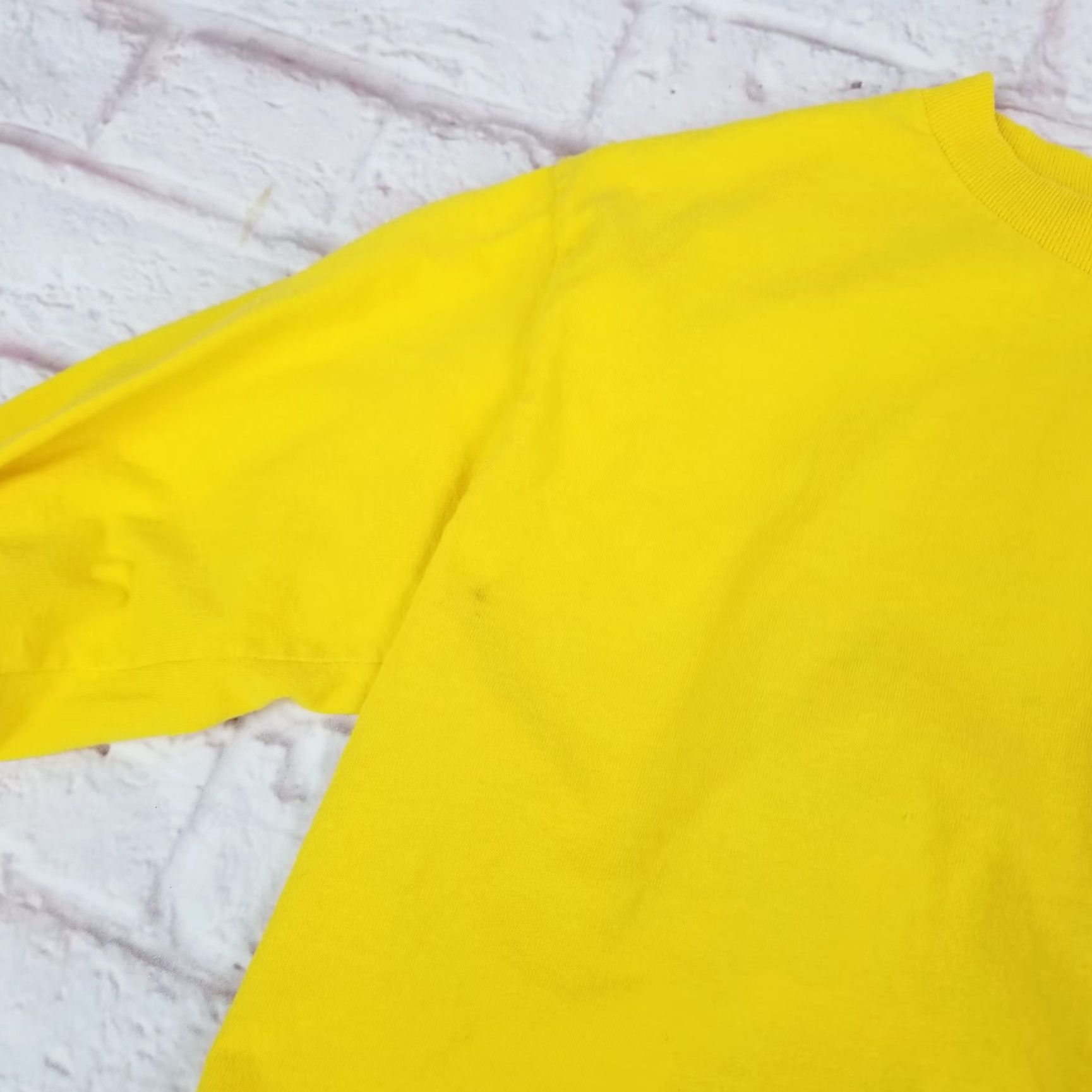 Vans VANS Shirt Womens Yellow Small Cropped T Shirt Long Sleeve Checkered Off The Wall Geometric Logo 90s Style Casual Womens Size S / US 4 / IT 40 - 7 Thumbnail