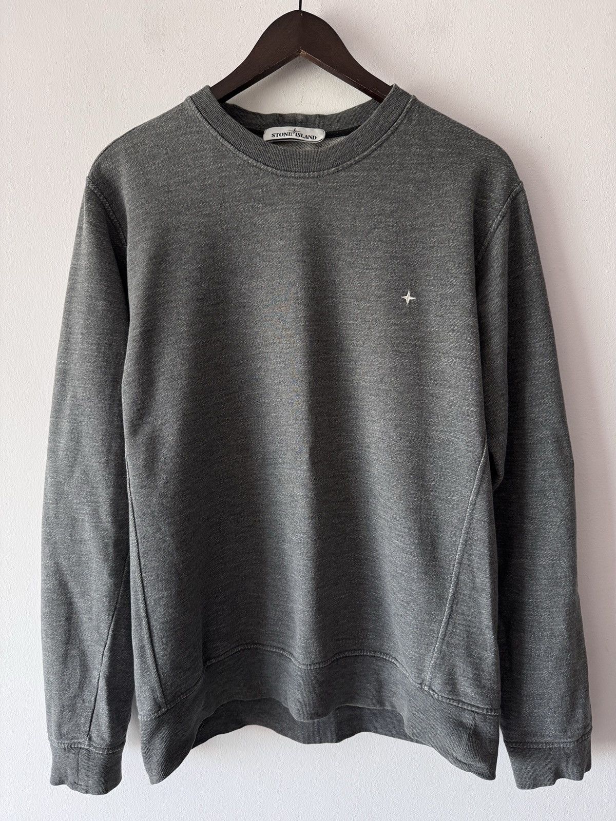 🔥🔥 Stone Island Grey Cotton Sweatshirt