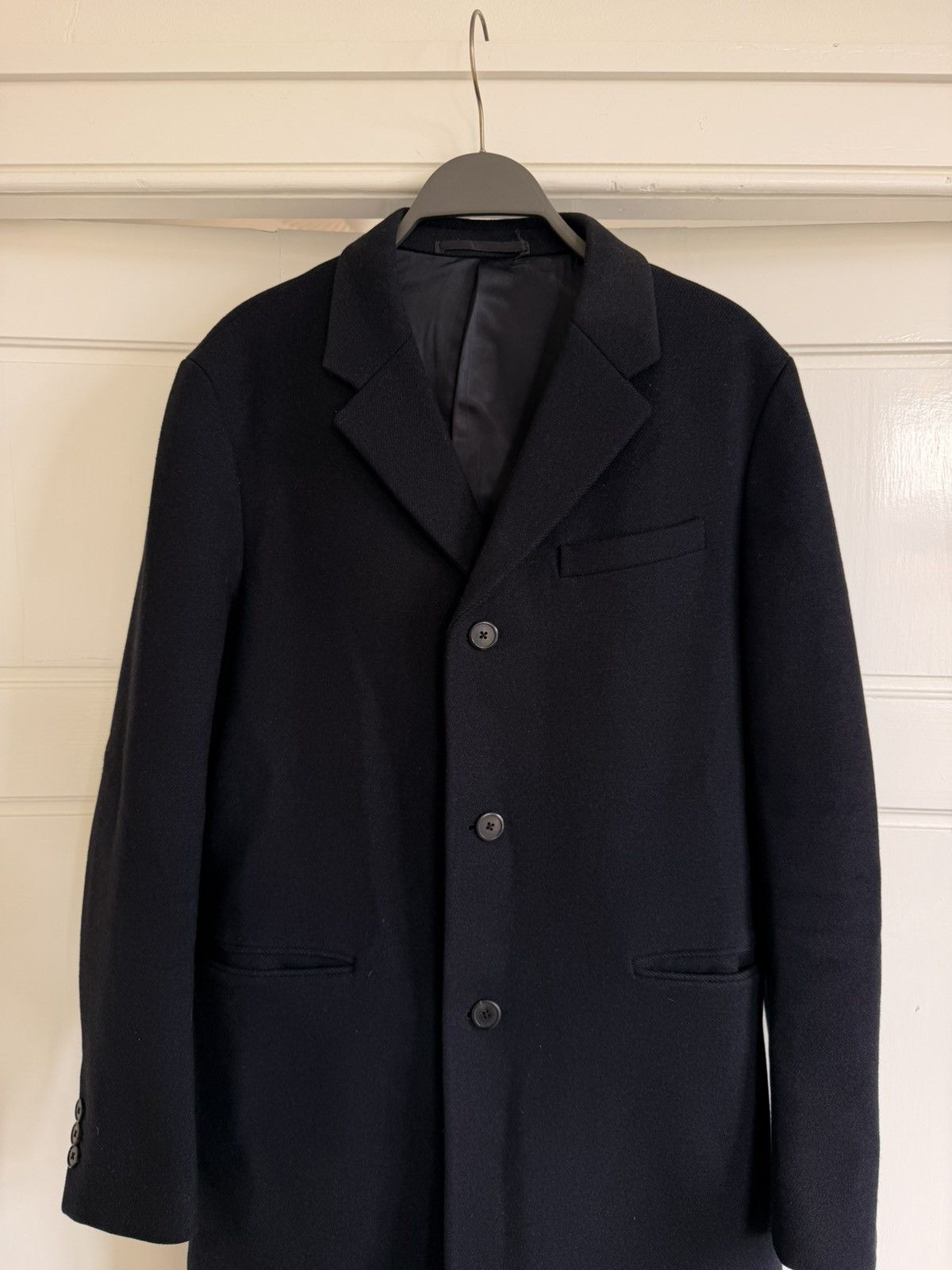 Prada Prada AW18 Dark Navy Wool Coat Size 50 Size US L / EU 52-54 / 3 - 2 Thumbnail
