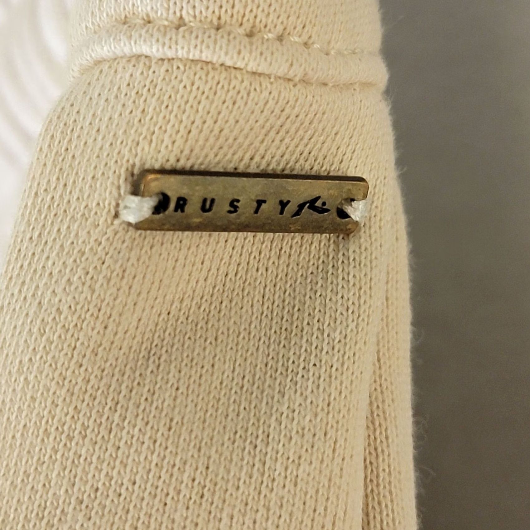 Rusty Rusty Womens XS Lounge Pants Straight Leg Beige Pull On Pop Front Pockets Solid Beach Casual Pants Womens XS Size 26" / US 2 / IT 38 - 6 Thumbnail