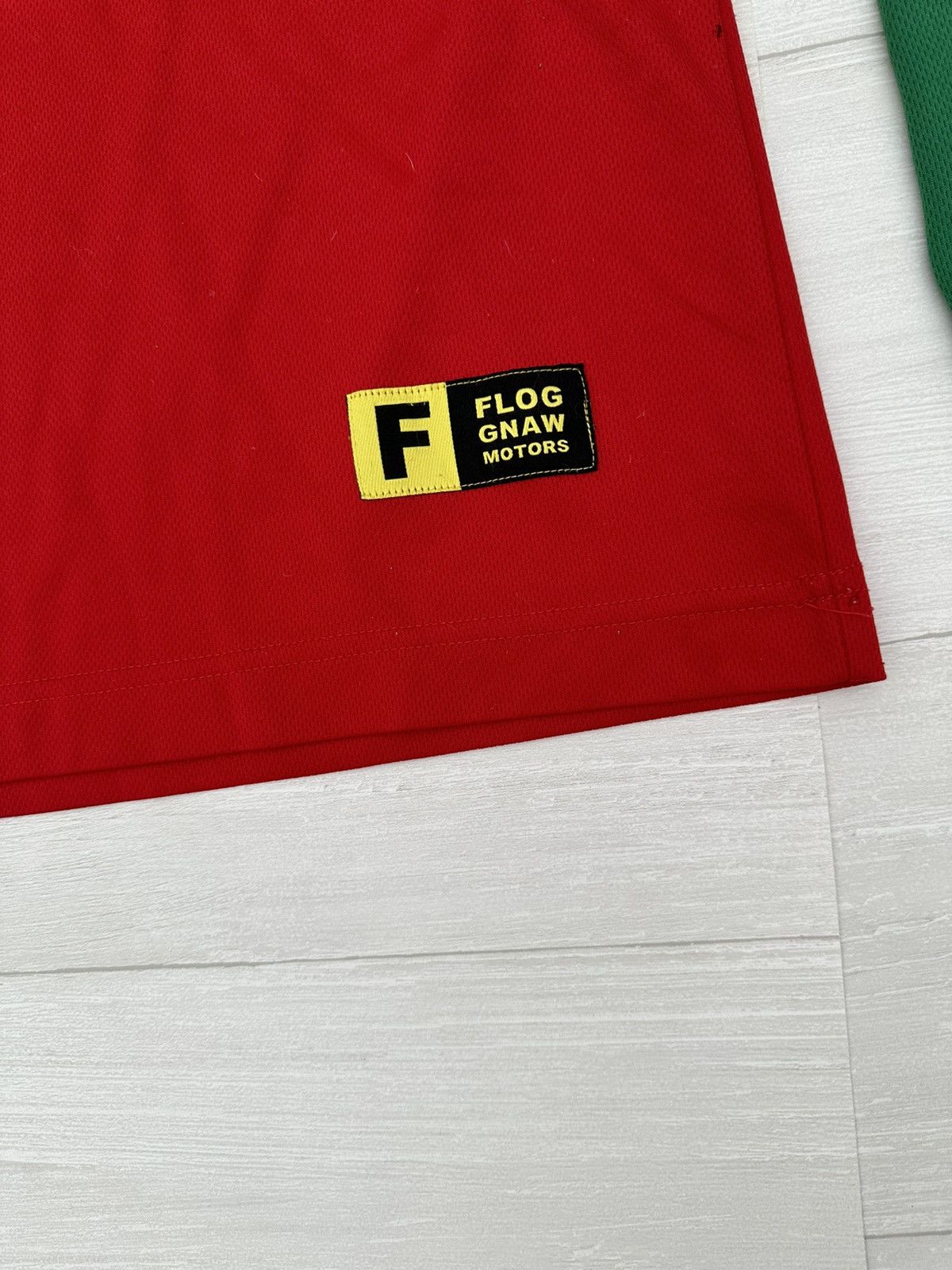 Golf Wang × Tyler The Creator RARE Golf Wang Camp Flag Gnaw Green Red Oval Long Sleeve Size US L / EU 52-54 / 3 - 3 Thumbnail