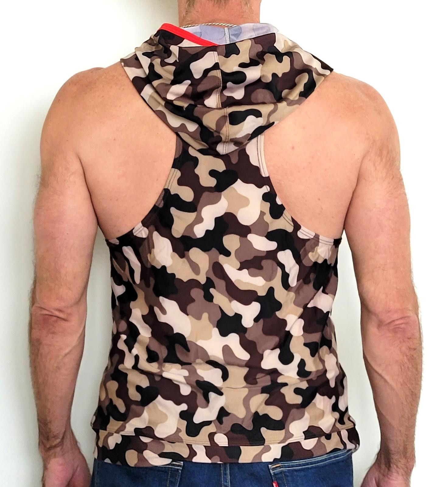 Other GIGO Men's M Sleeveless Hoodie Camo Tank Top Red Trim NEW Size ONE SIZE - 2 Thumbnail